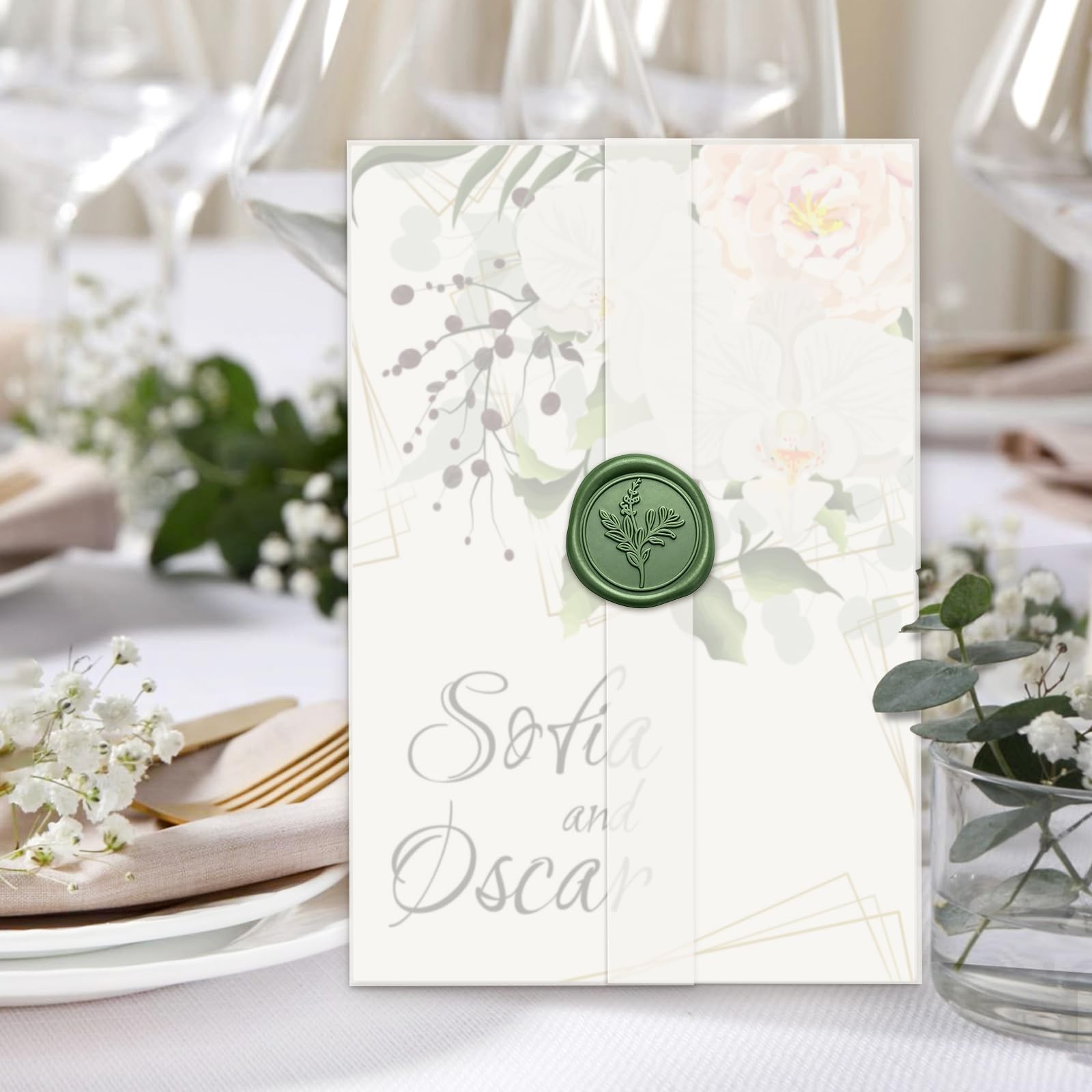 30 PCS PreFolded Vellum Jackets For 4.25x5.5 Invitations 100GSM Translucent