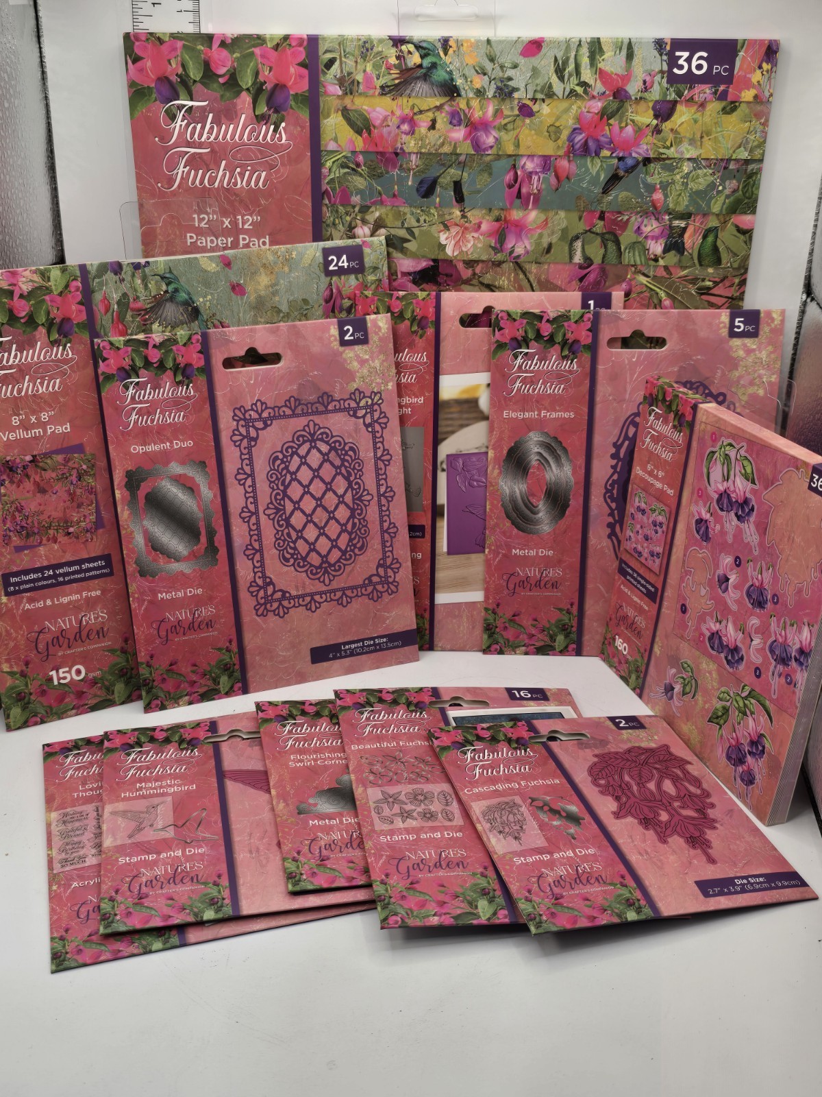 Crafter's Companion Nature's Garden HUGE!! Fabulous Fuchsia Collection