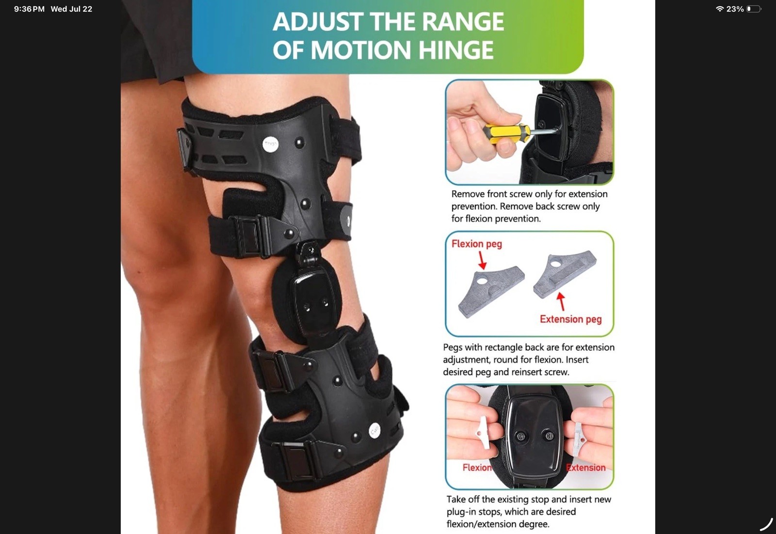 OA Unloader Knee Brace, Left Knee