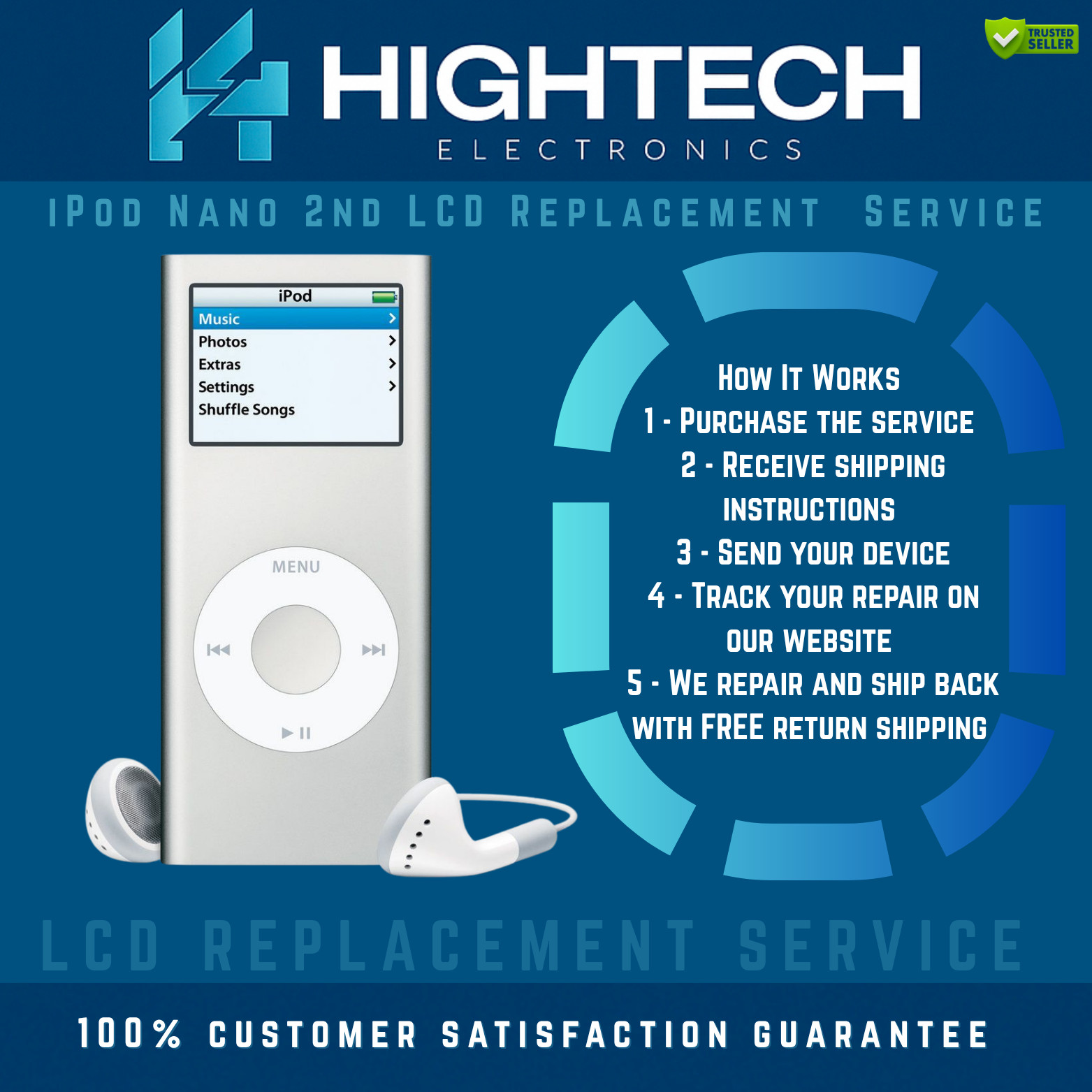 iPod Nano 2nd LCD Replacement Service Repair