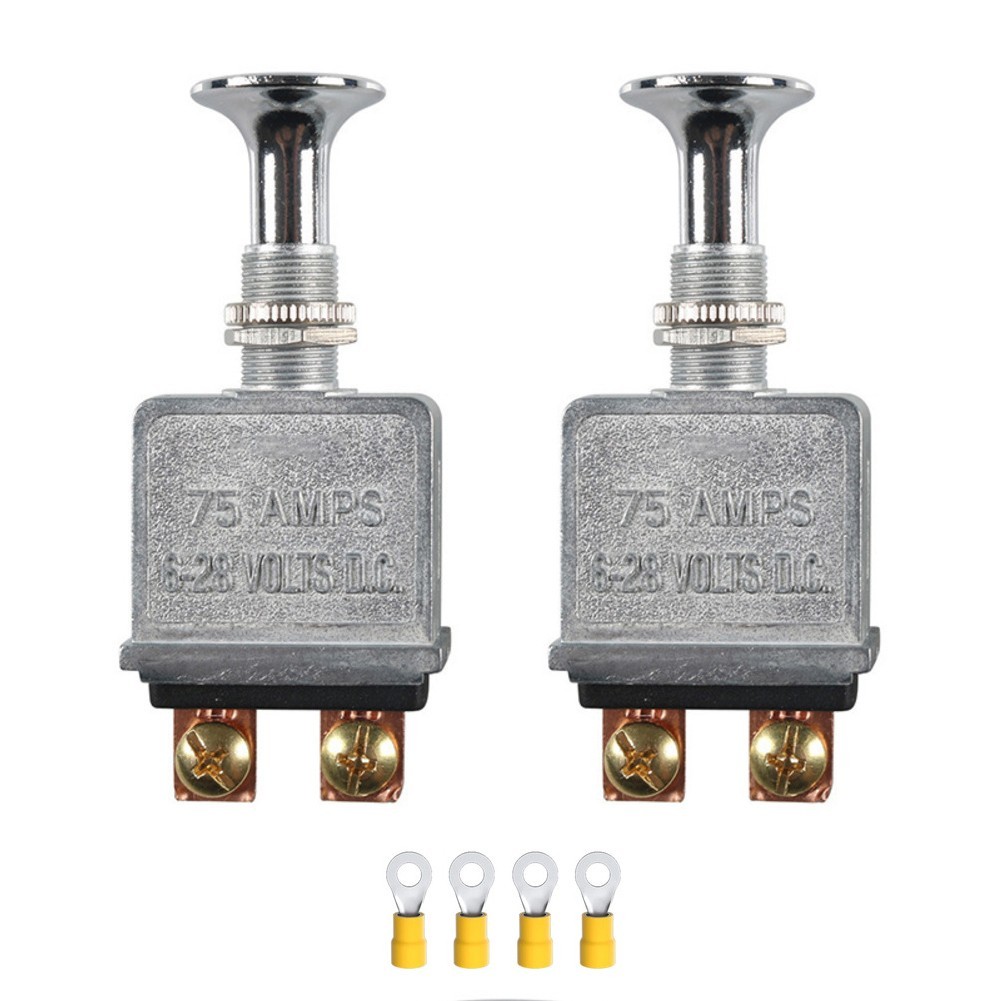 Push for pull Switch for 2 Pack 75 Amp 628V DC SPST for 2 Position with for