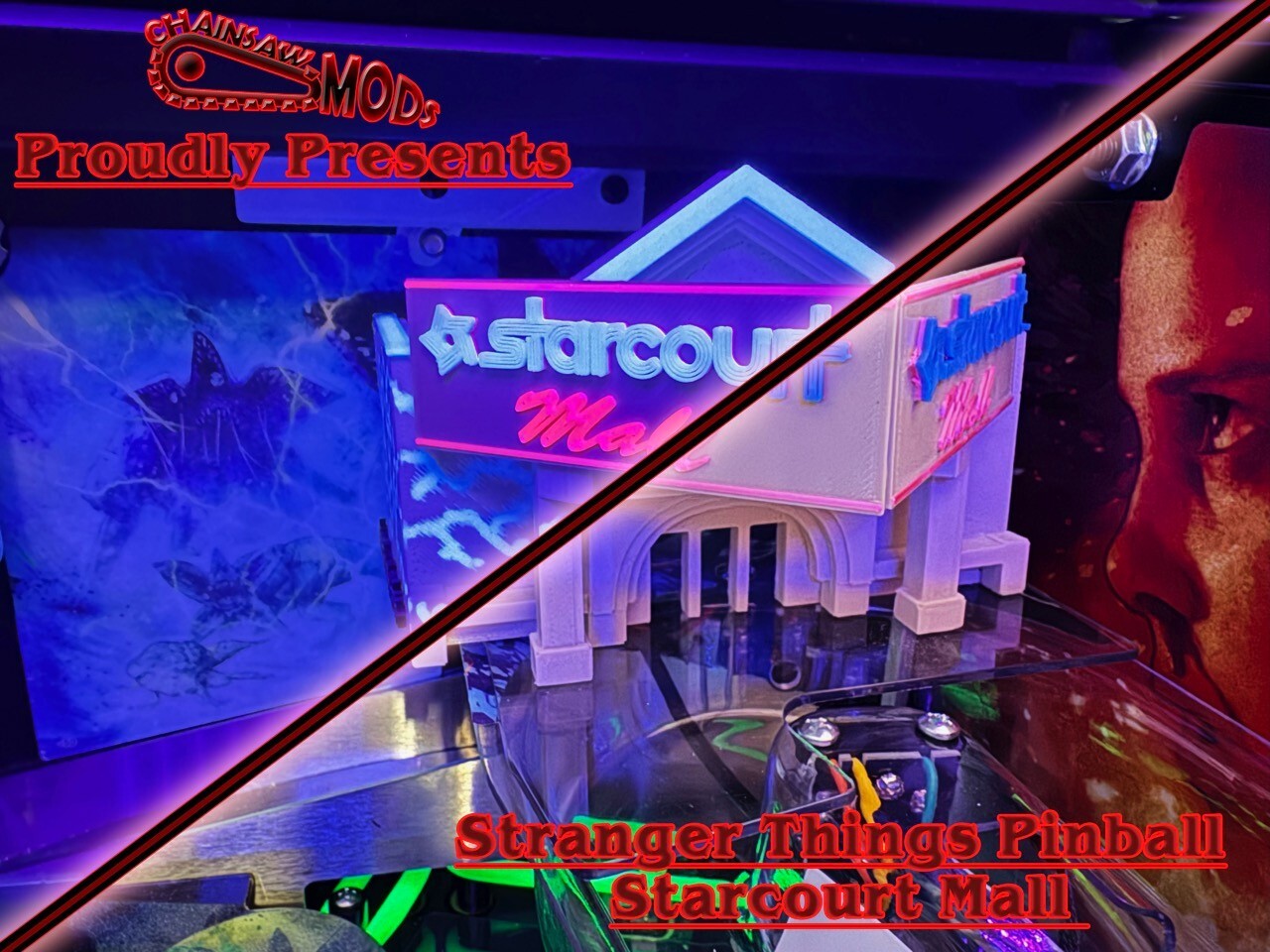 🔥 Stern Stranger Things Starcourt Mall UV KIT Pinball Mod by ChainsawMods 🔥