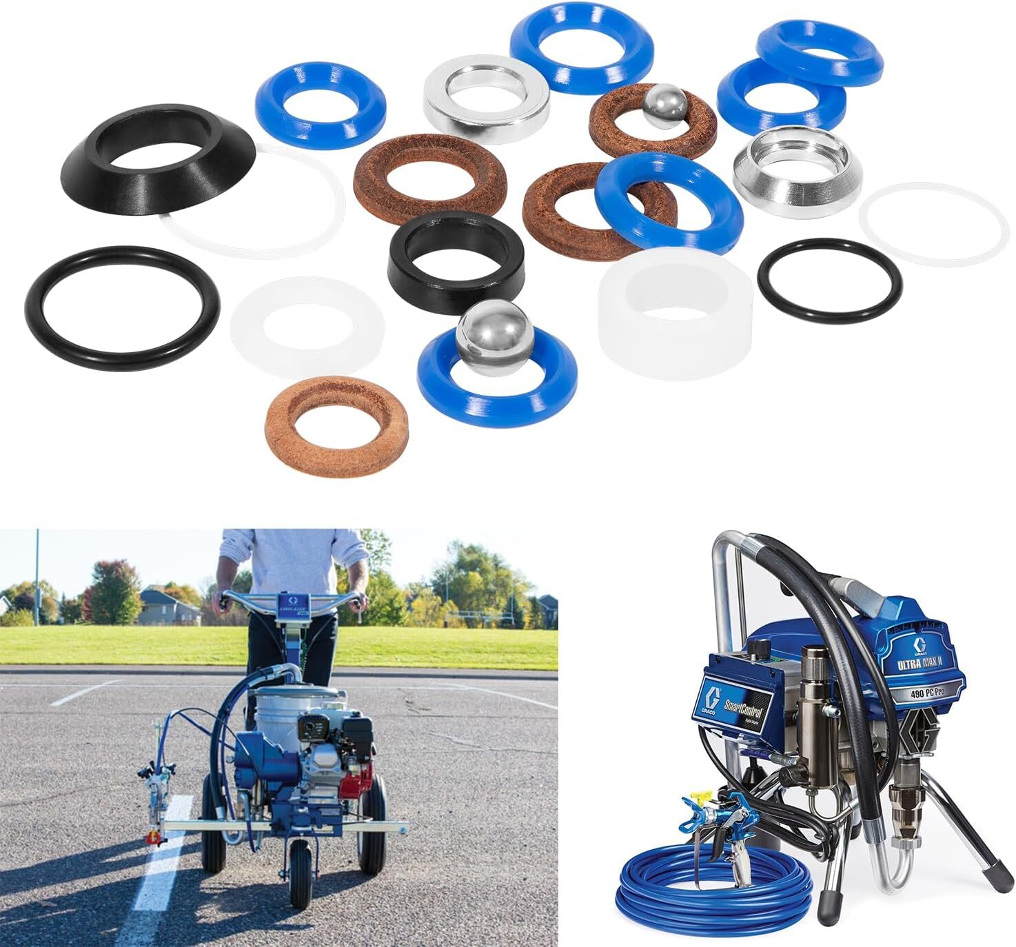 Pump Repair Packing Kit 244194  for Graco 295 390 395 490 495 595 3400 Sprayer