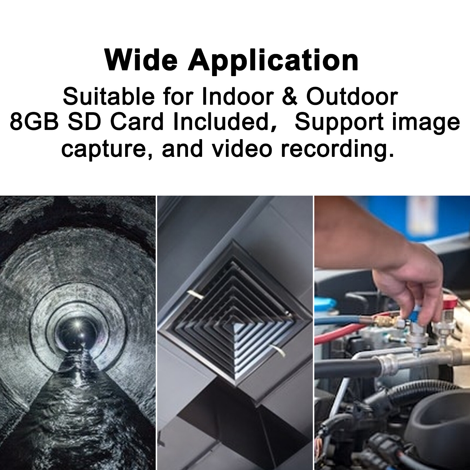 7"LCD 50M Sewer Waterproof Camera Pipe Pipeline Drain Inspection System