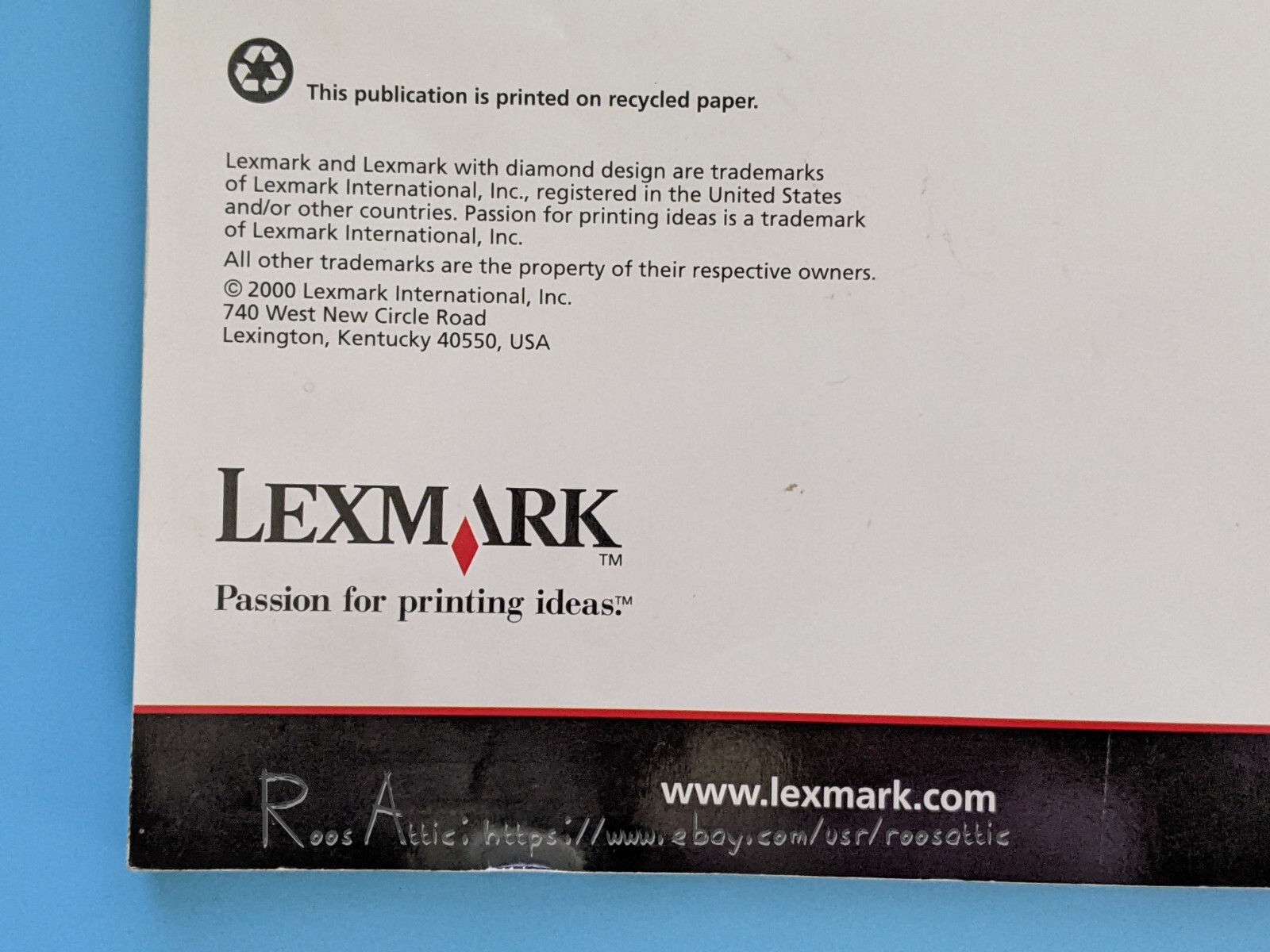 Lexmark Z82 User Guide / Manual / CD-ROM Install Software For Windows 2000