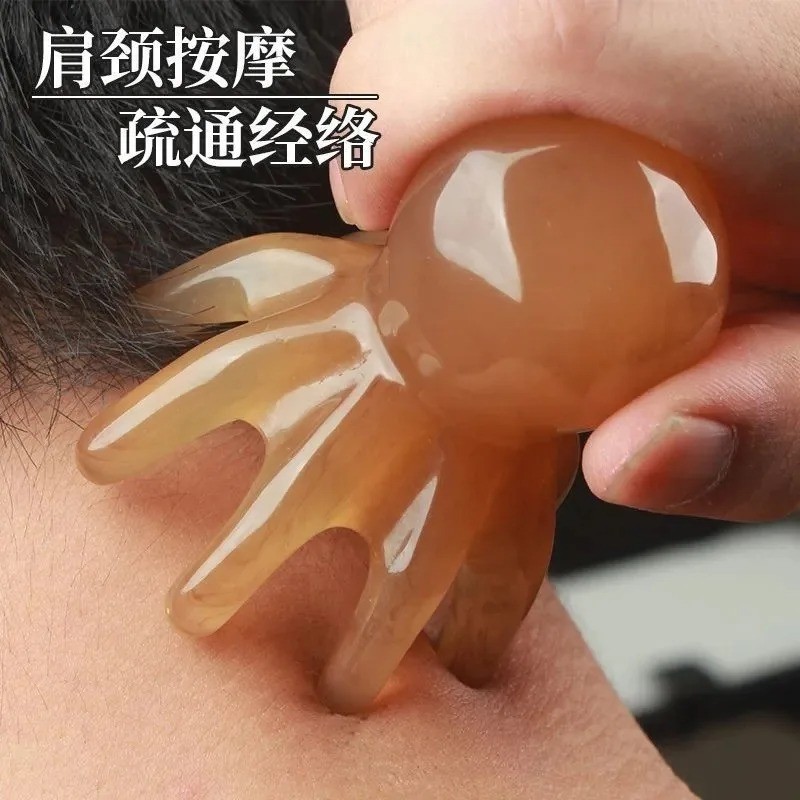 Octopus Massage Comb Resin Scalp Massager Acupuncture Tool for Fatigue