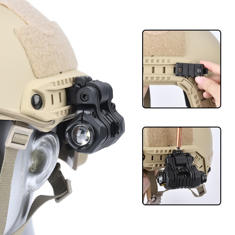 Tactical FAST Helmet Lamp Portable Headlight LED Mini Flashlight Hunting Light