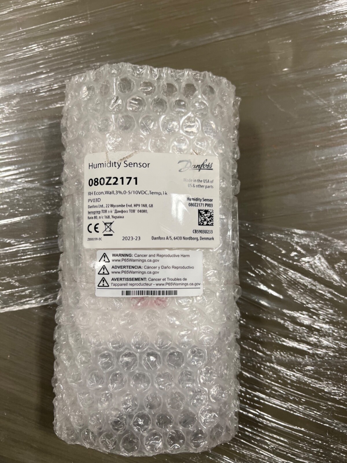 Danfoss 080Z2171 Wall Mount Humidity Sensor