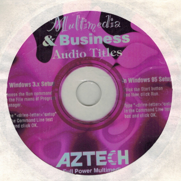 Aztech Multimedia & Business Audio Titles Windows 3.x 95 Software CD-ROM (1997)