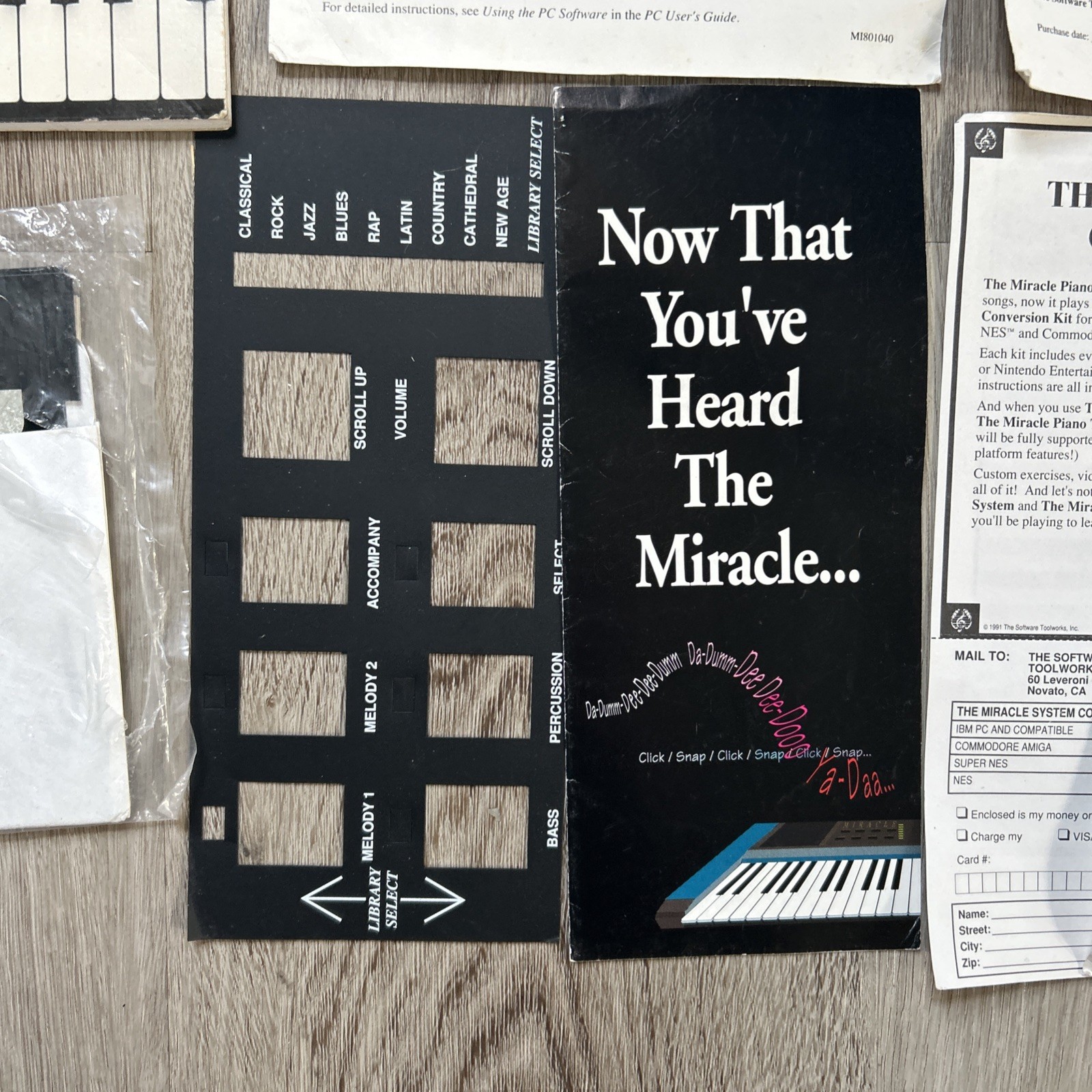 Miracle Piano Teaching System PC Floppy Disc w/ User Guide Manuals Software