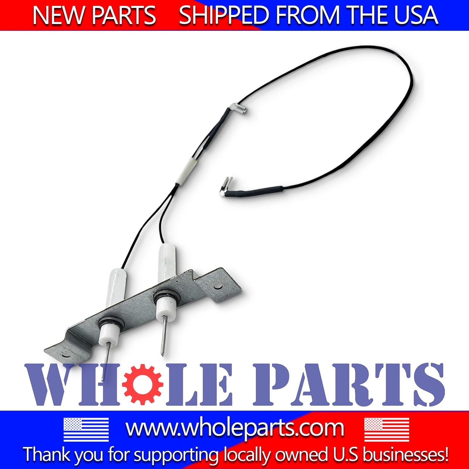 New WP74005890 Range Spark Igniter Set for Whirlpool