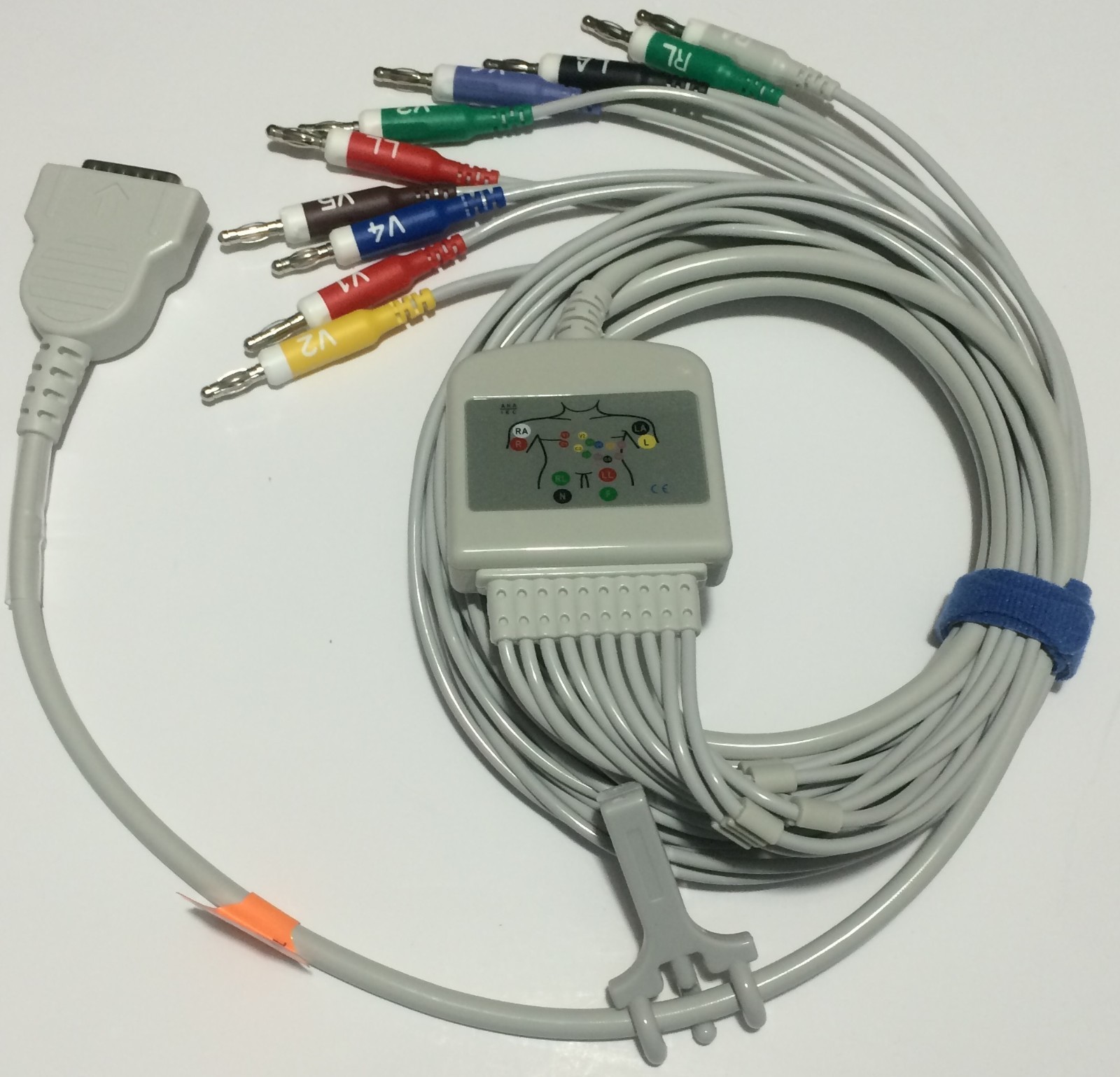 GE Marquette 10Lead ECG EKG Cable Banana 4.0AHA 15Pin MAC 400 500 1000 1100 1600