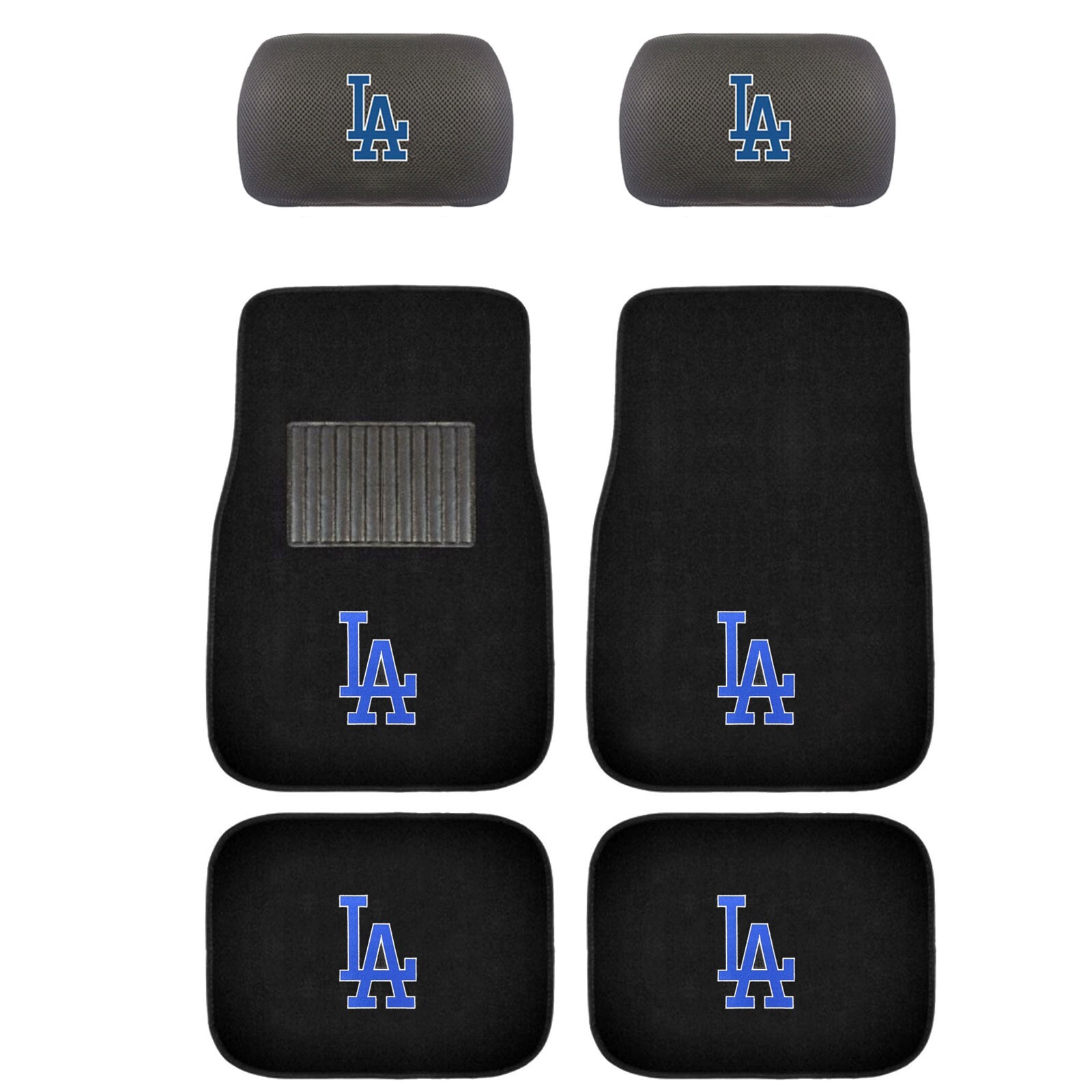 NEW MLB 6PC Set Los Angeles Dodgers Truck Car Floor Mats & Headrest Covers
