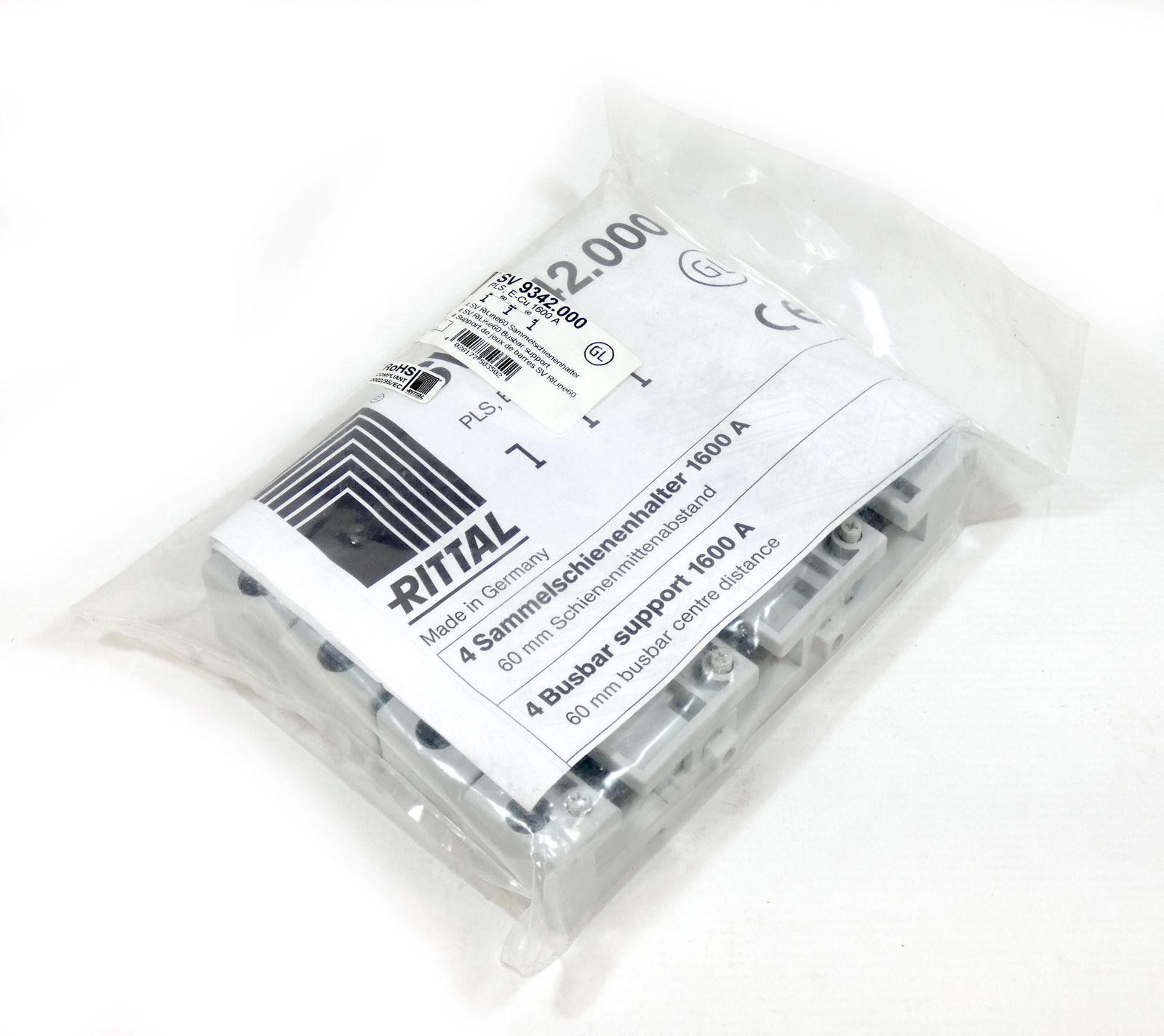 4 x Rittal SV 9342.000 busbar support -unused-