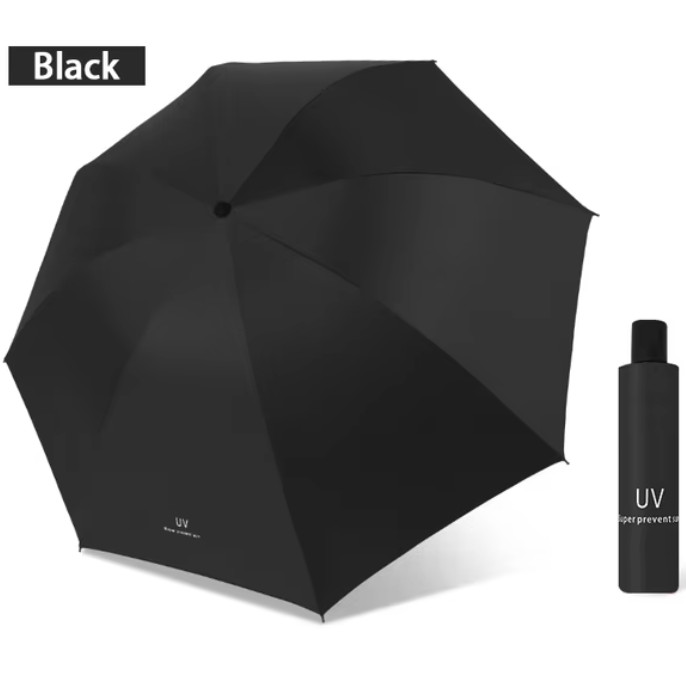 Automatic Umbrella Anti-UV Sun/Rain Windproof 3 Folding Compact Umbrella 8 Ribs