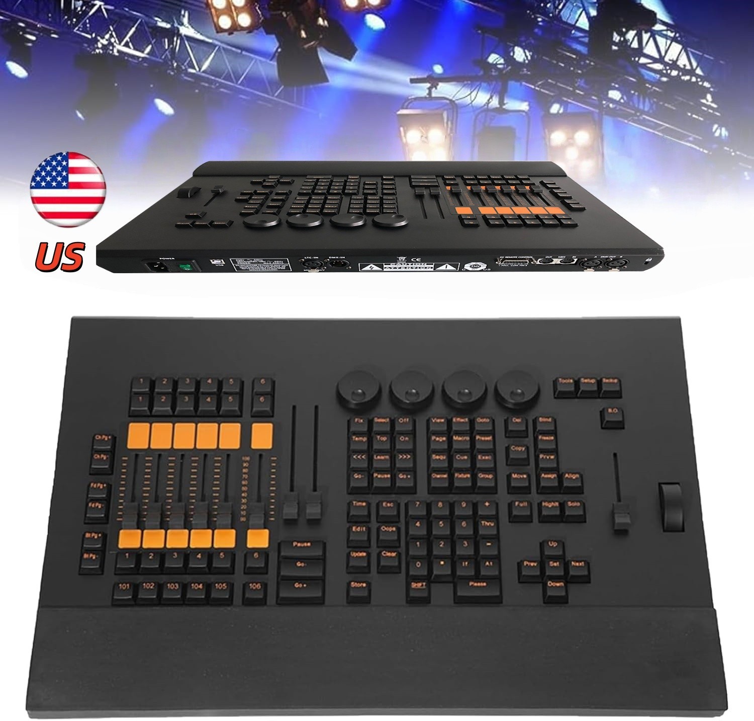 New dmx light controller command wing 2 onpc with case for dj stage show pub US