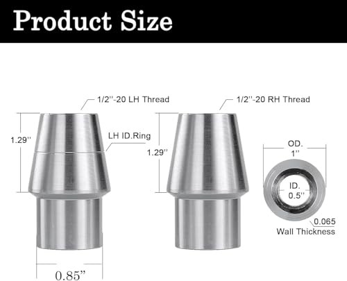1/2” Heim Joints Rod End Kit, 0.5” Chromoly Joints Panhard Kit 1/2inch-2 Pair