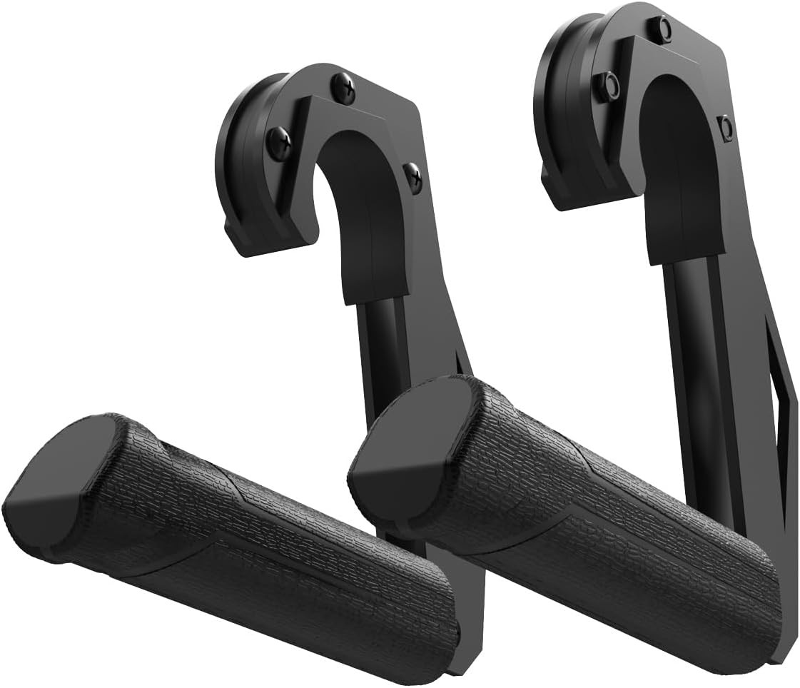 Neutral Grip Handle Attachment for Pull-up Bars, Barbells and Black