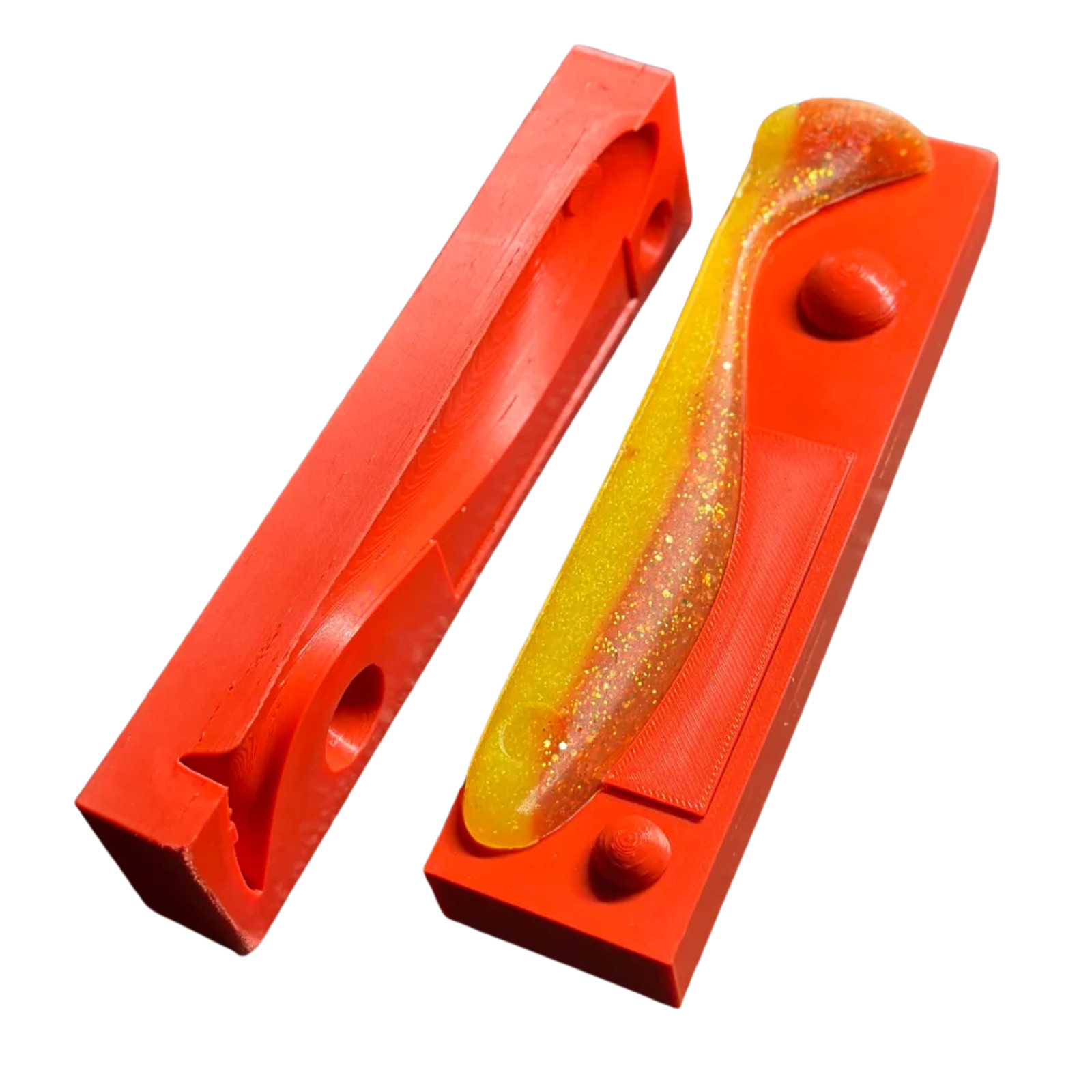 5" Paddletail Swimbait Fishing Lure Bait Mold DIY Soft Open Pour