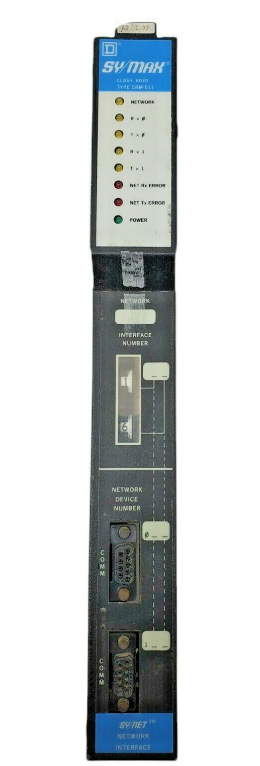 SQUARE D SY/MAX NETWORK INTERFACE CLASS 8030 TYPE CRM-511 good