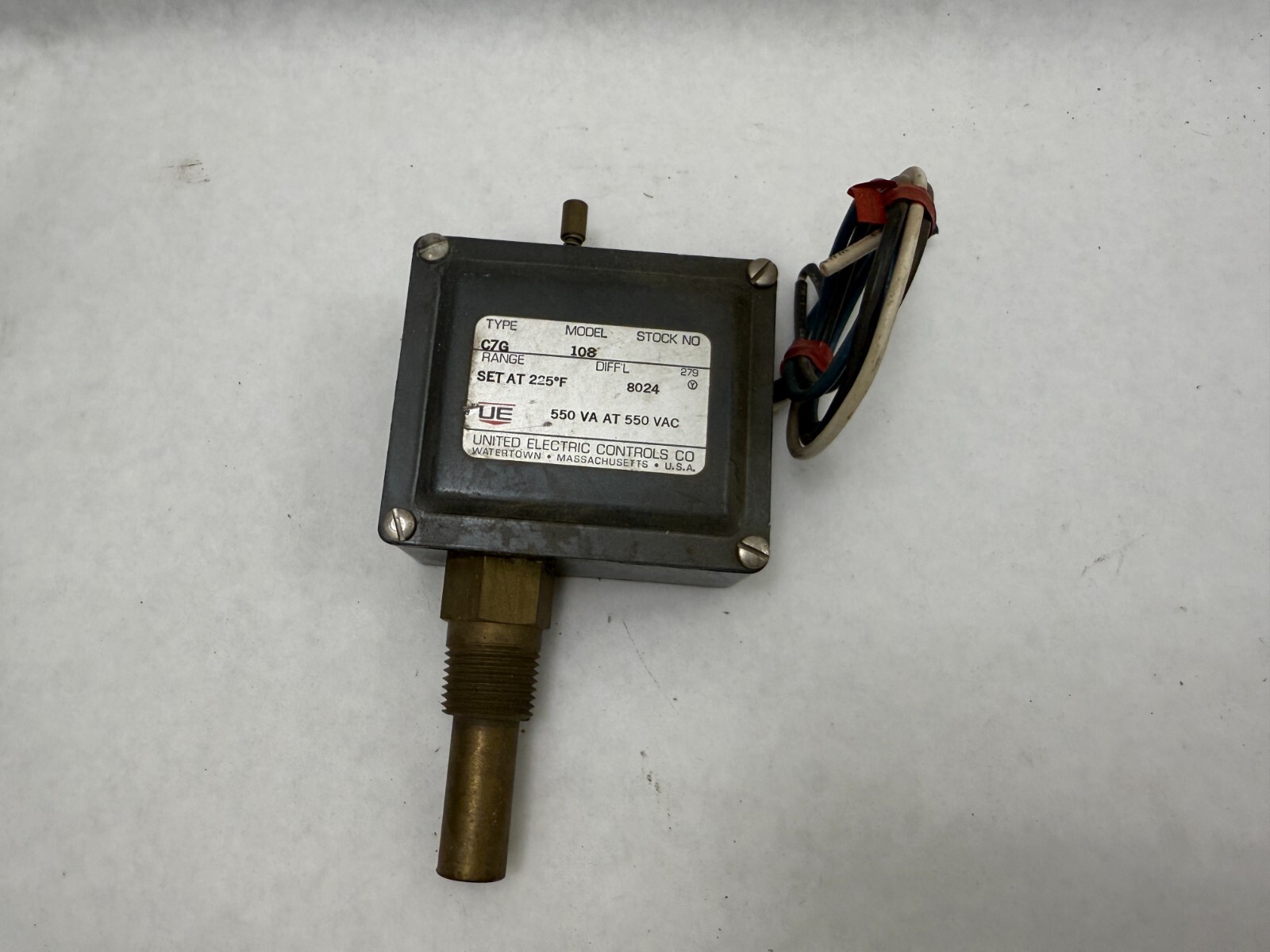 United Electric C7G Model 108 NNB Temperature Control See Pics #B23