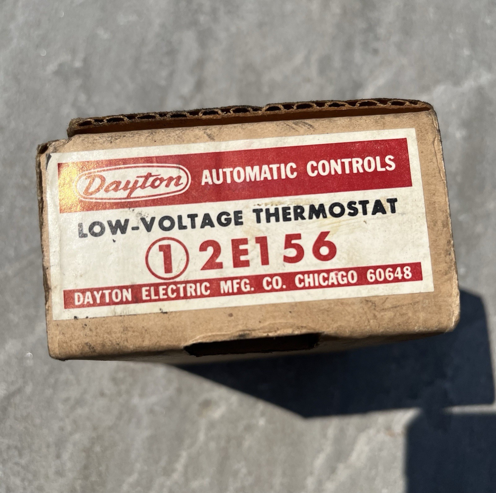 Vintage NOS Dayton Automatic Controls Low Voltage Thermostat Model #1 2E156