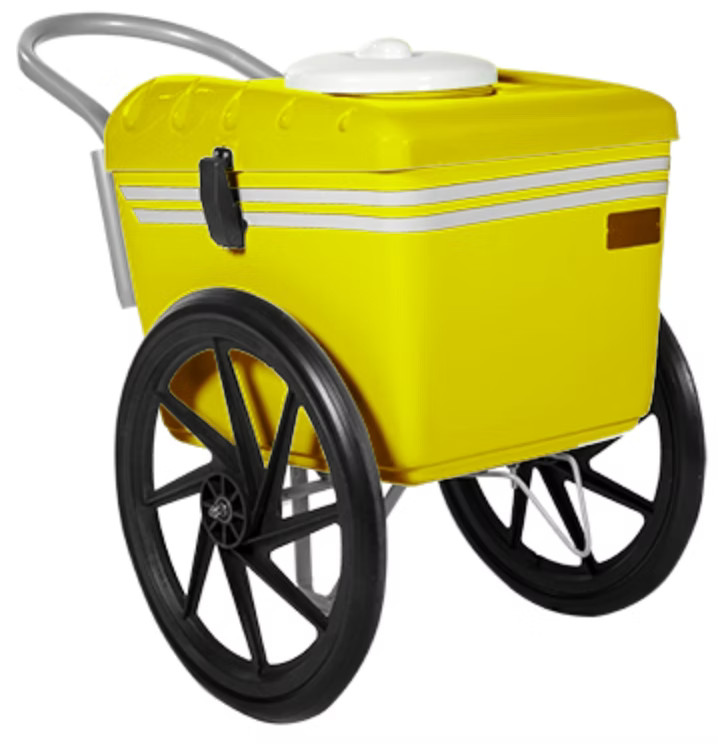 Cooler Cart Frozen Treats Paletas Frozen Food Vendor Cart Popsicles Mobile Cart