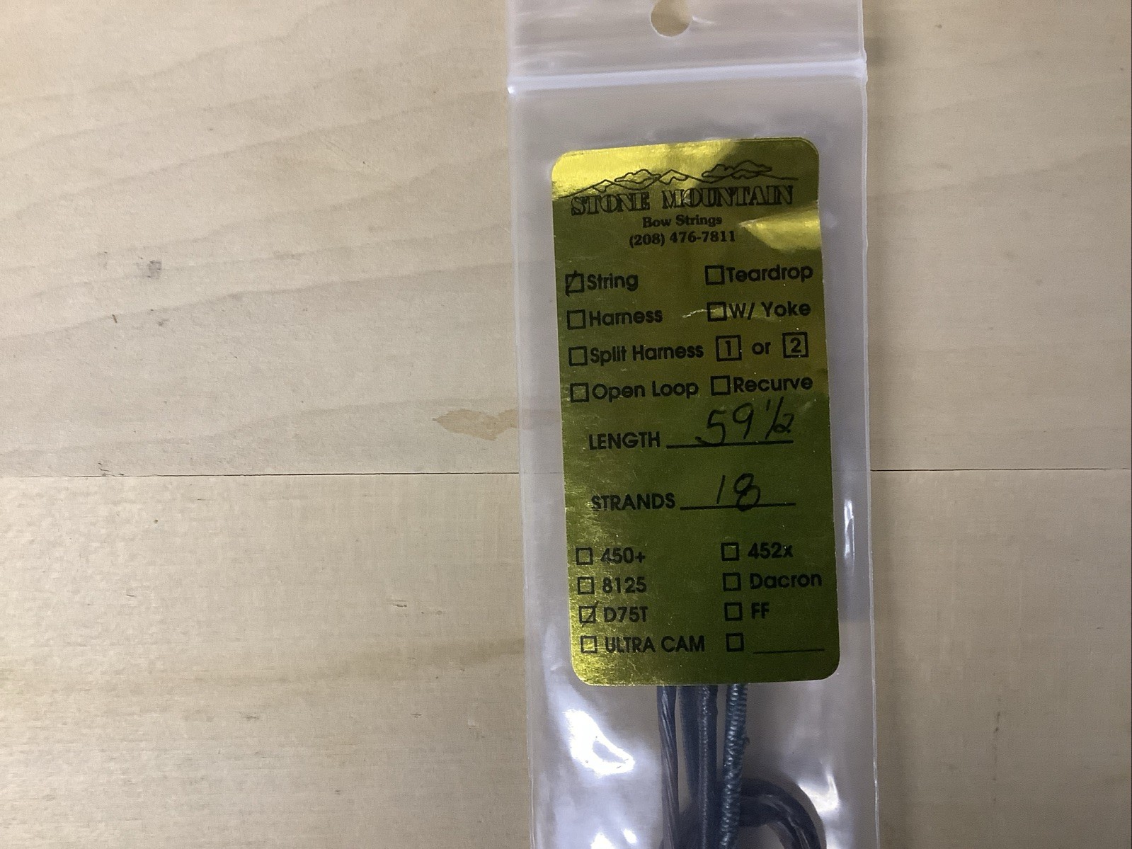 Stone Mountain Compound Bowstring 59 1/2” - 18 Strand - D75T