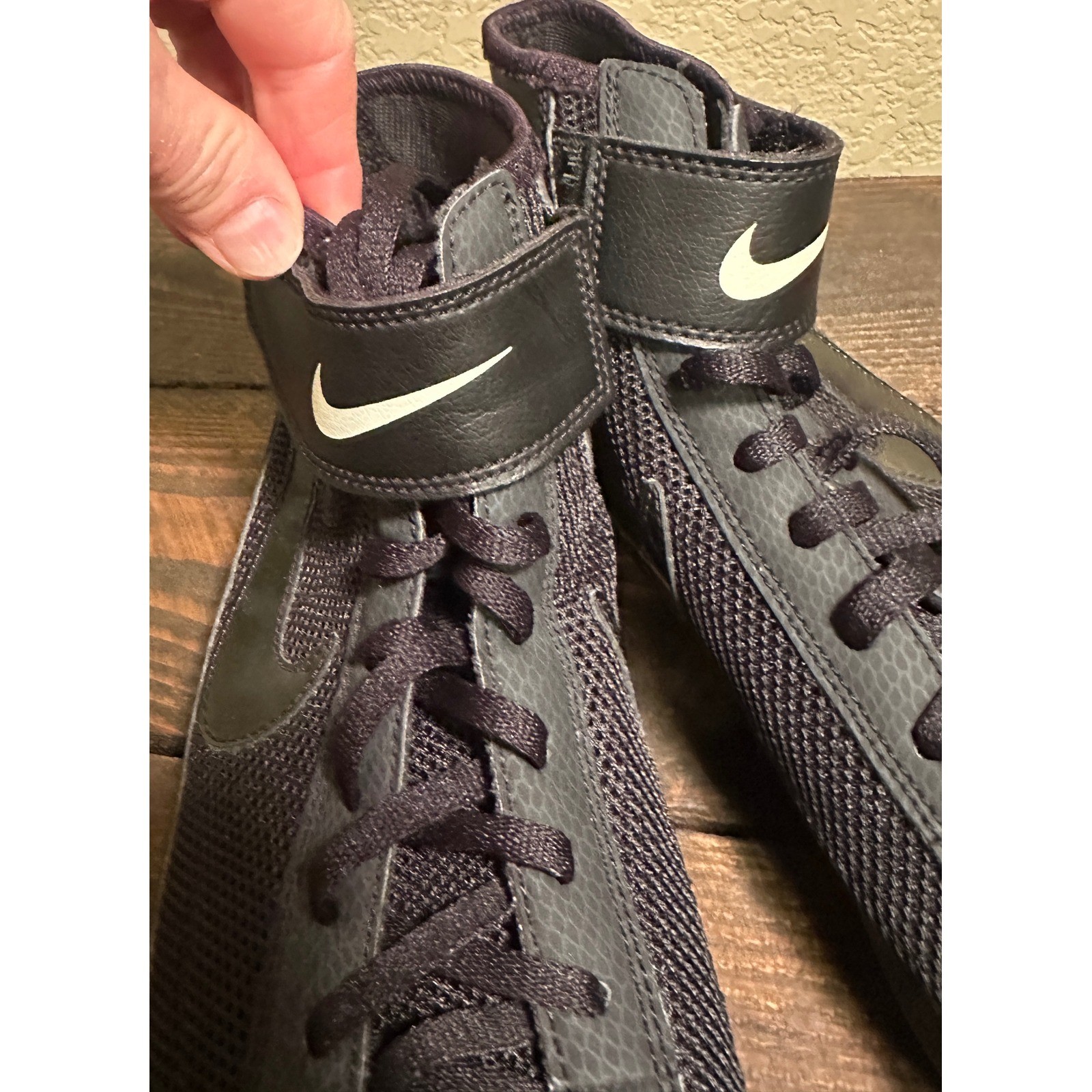 Nike Machomai Mid Boxing Shoes Mens 10 Black Training Boots 366683-002 athletic