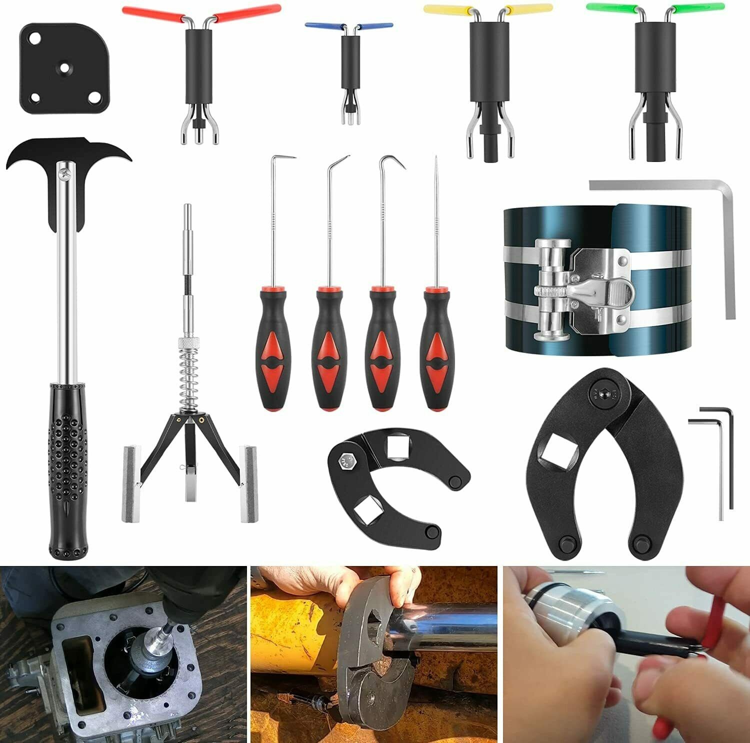 Tractor Loaders Hydraulic Cylinder Repair Tool kit for Case Backhoes,Skid Steers