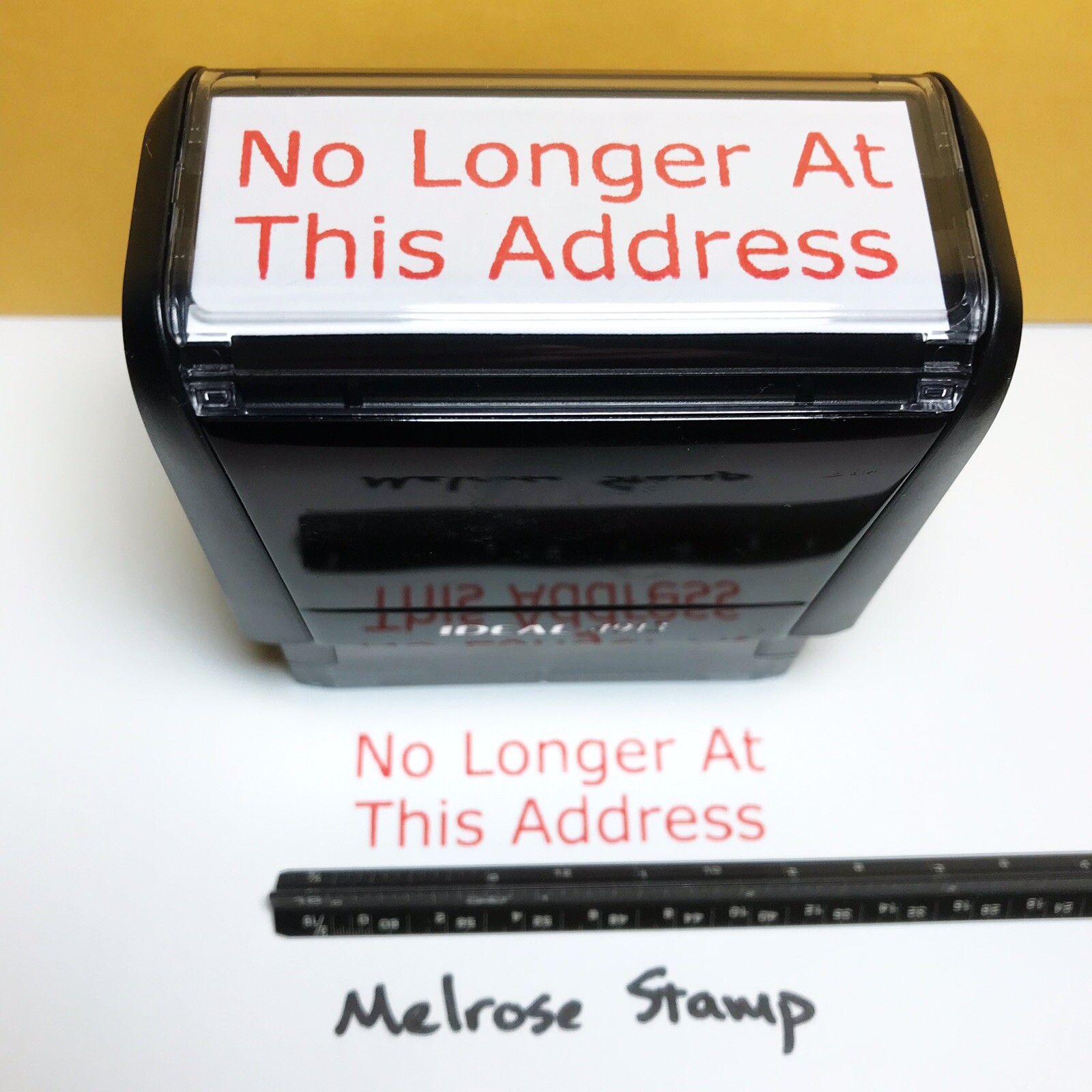 No Longer At This Address Rubber Stamp Red Ink Ideal 4913