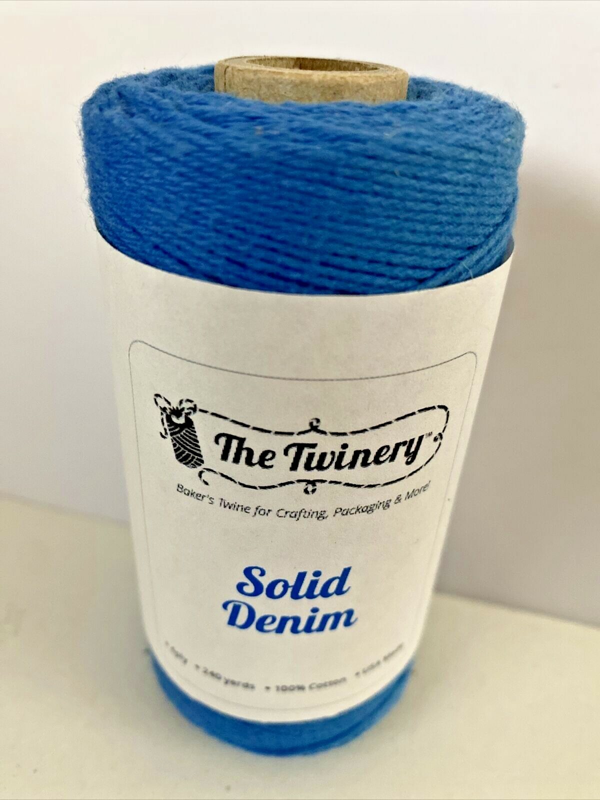 DENIM Blue Solid Twine ~240 yards Bakers Crafting Card Making Medium Dark
