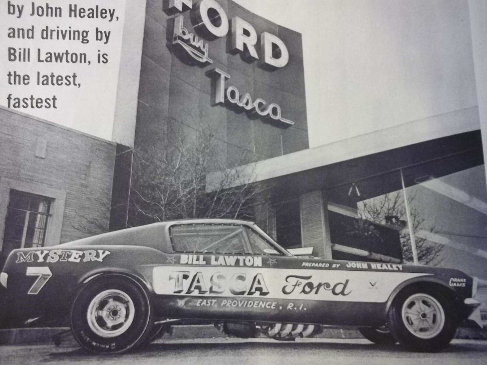 Tasca Ford License Plate Frame - Thunderbolt Boss Mustang Drag Racing