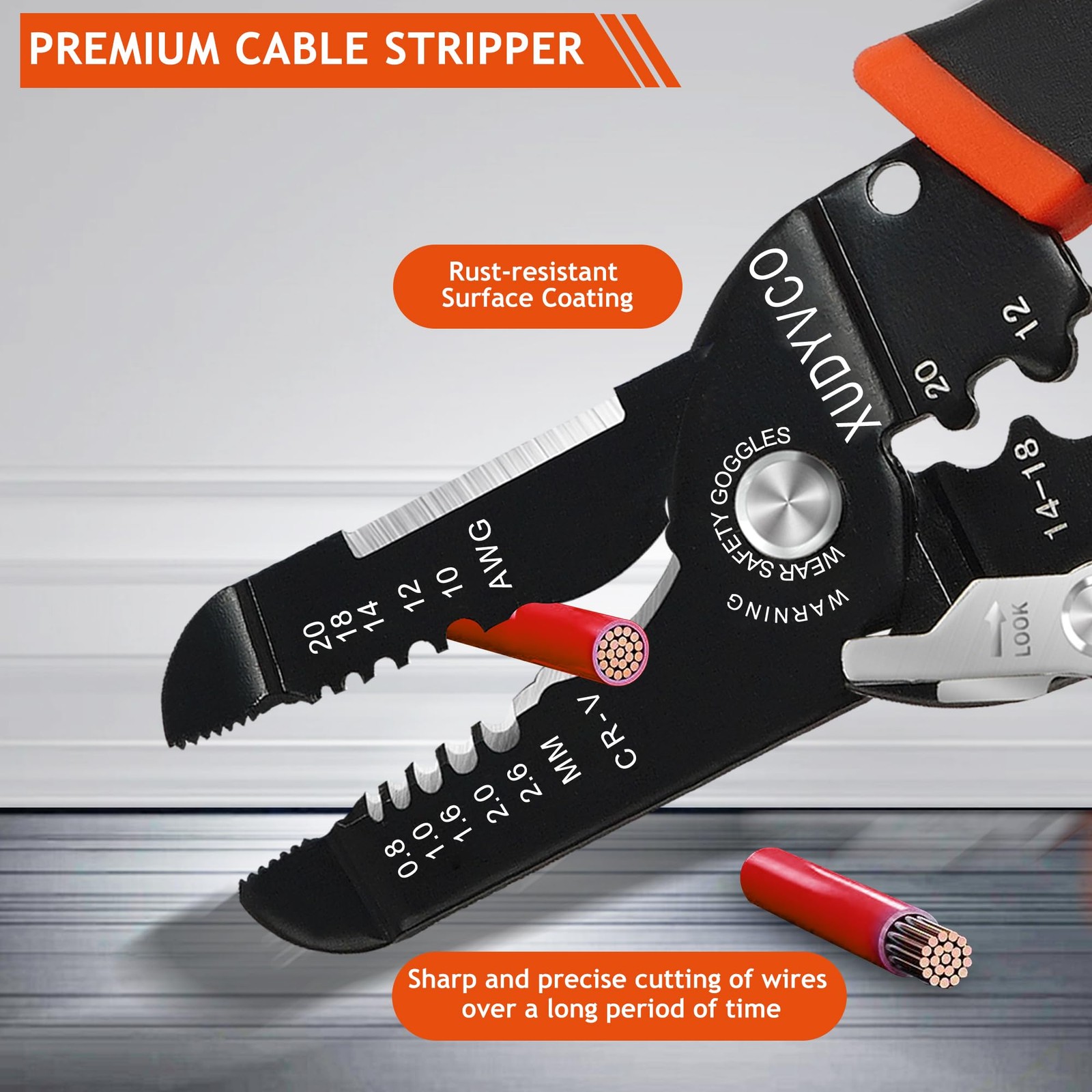 XUDYVCO 5-In-1 Wire Stripper Tool, 3rd Generation Wire Strippers for 10-20 AWG E