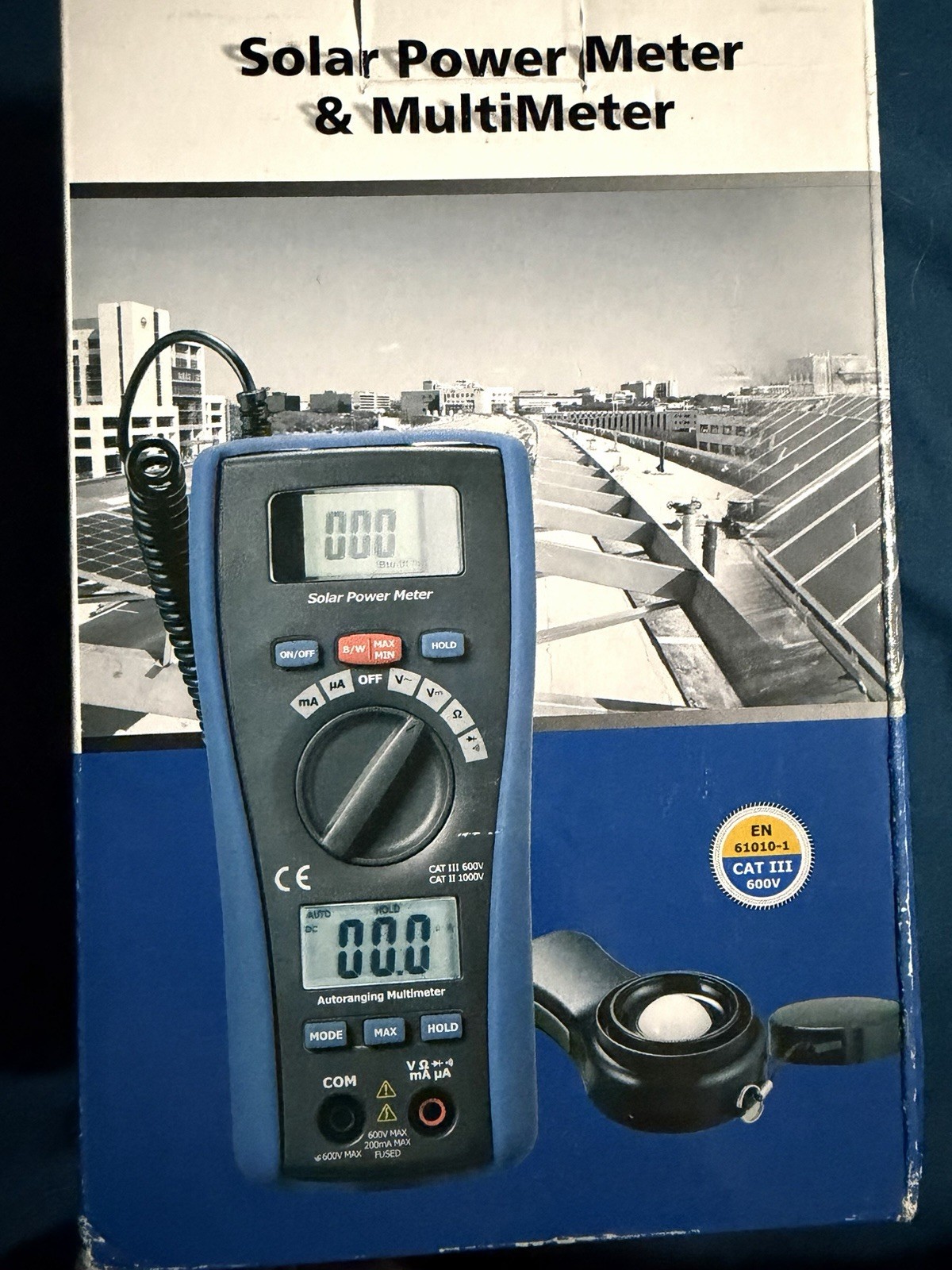 CEM LA-1017 Solar Power Meter And Multimeter CAT III 600V &DMM - Brand New OB