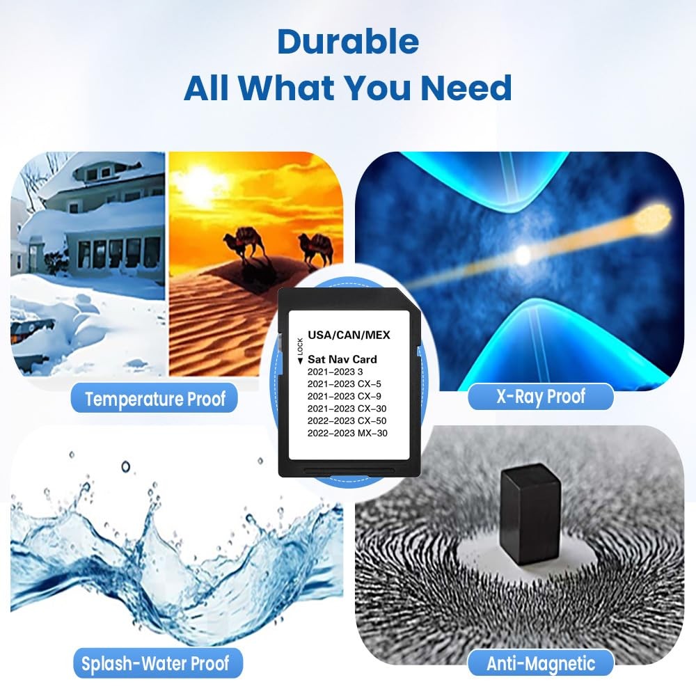 Premium Latest Navigation SD Card, Seamless Compact and Lightweight, Black