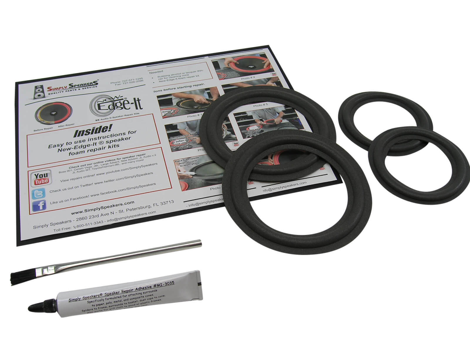 Microsoft DSS80 Passive Radiator Subwoofer Foam Speaker Repair Kit FSK-DSS80