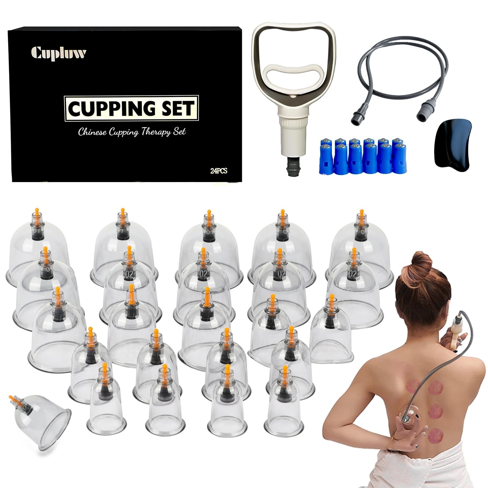 Cupping Set, Cupping Therapy Sets 32 Cups with Pump Suction Cupping Kit for Body