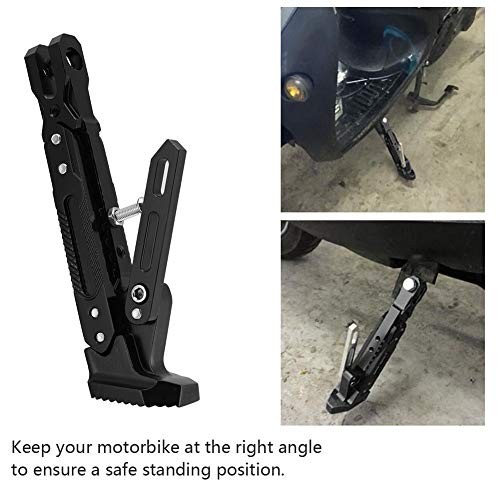 Motorcycle Kickstand Adjustable Tripod Holder Universal Aluminum Motor Black