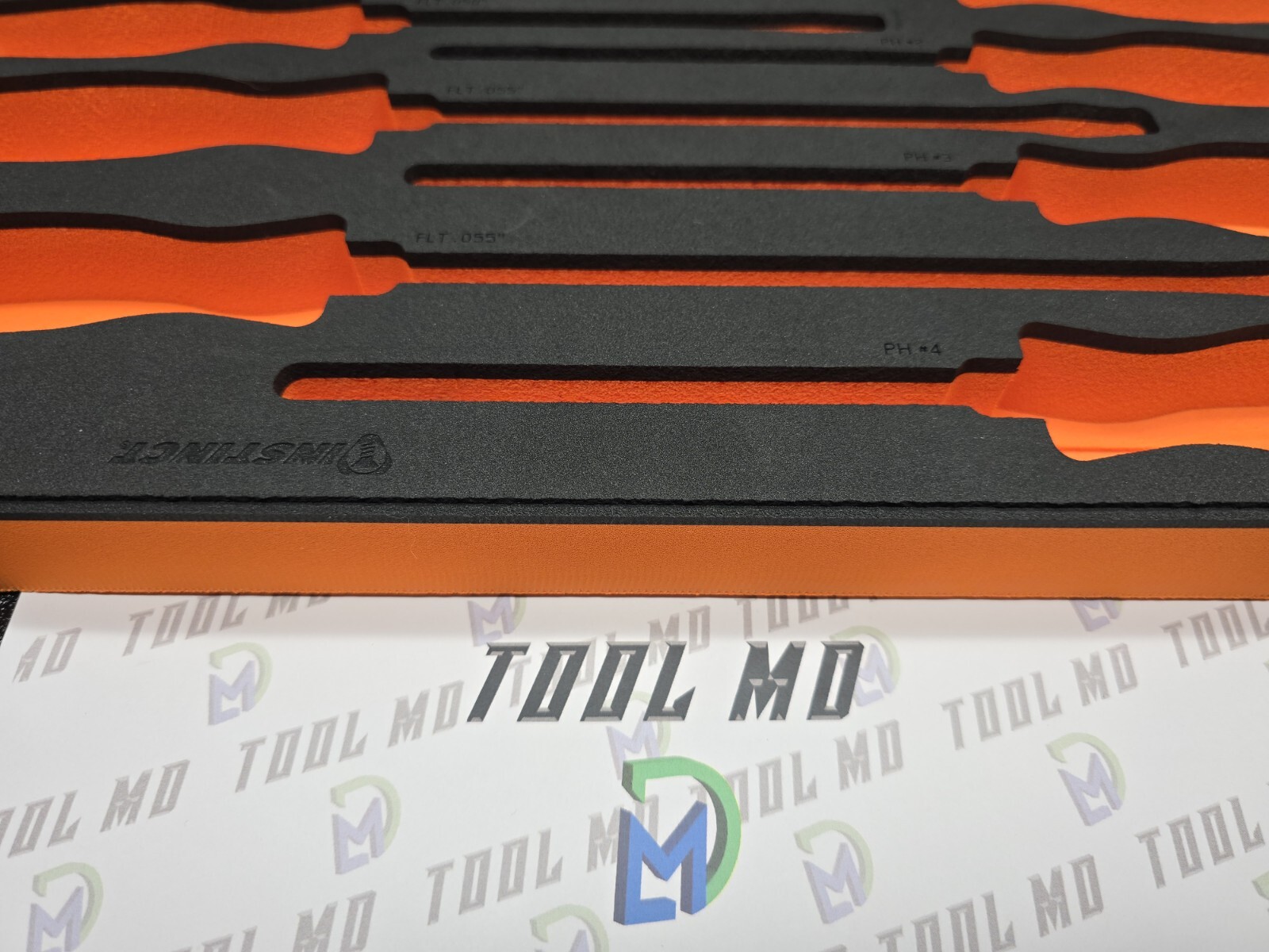 Snap-on Tools ORANGE FOAM ORGANIZER for 16pc Soft Grip Screwdriver Set FMSGD01BO