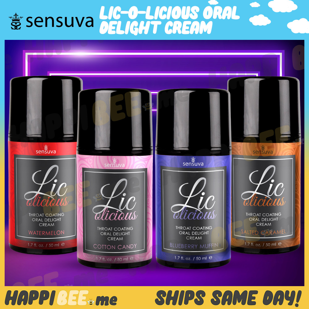 Sensuva Lic-o-licious Oral Delight Cream Lubricant🍯Sex Lube Massage Oil Lotion