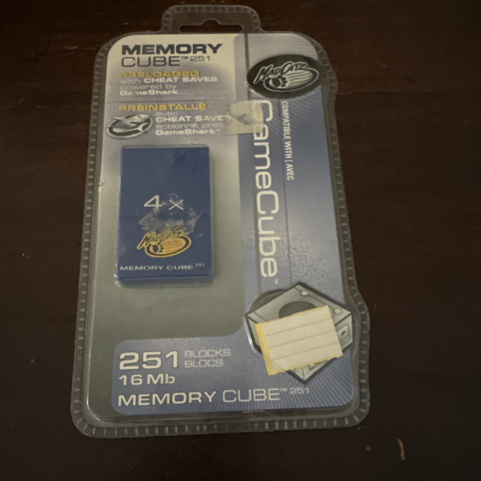 Mad Catz Nintendo GameCube Memory Cube Card 4 X 251 Blocks Preloaded Cheats NEW