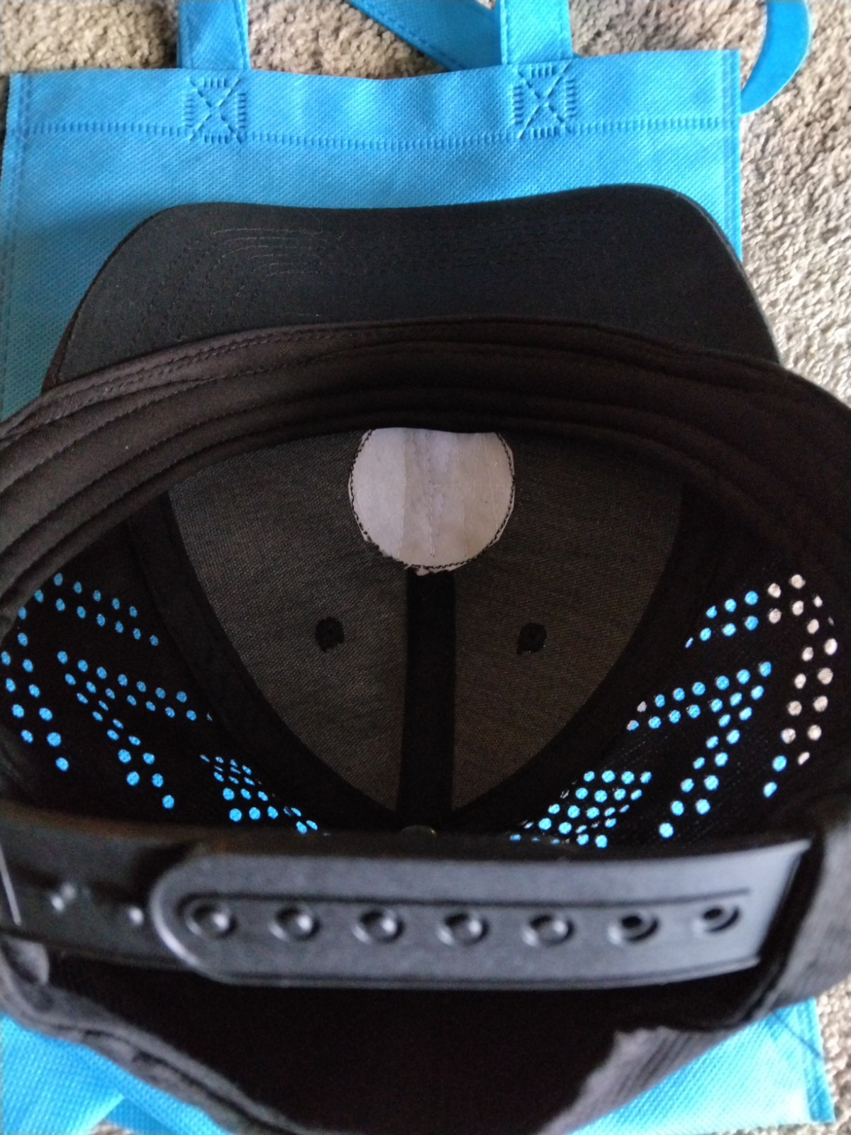 Three Under Golf Vented Cap - Est. MMXXI - Black & White Snap Back - Adjustable
