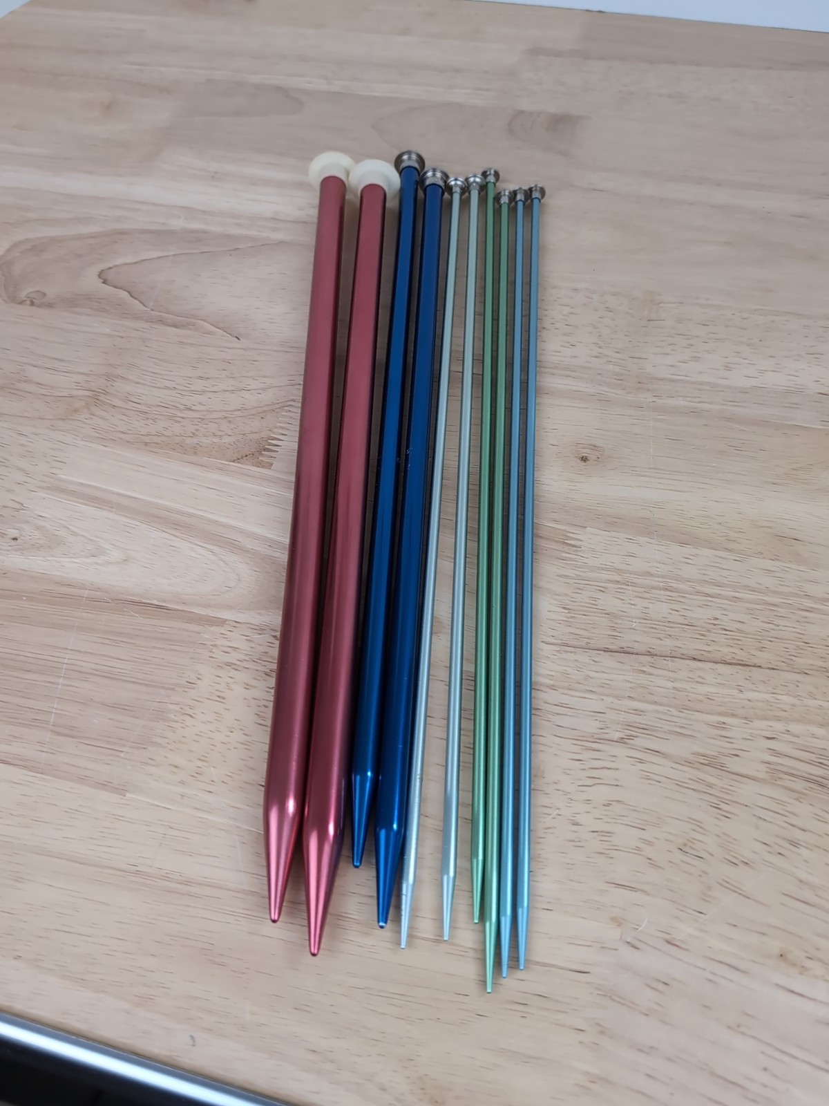 Knitting Needle Lot, 5,6,7,13, &17