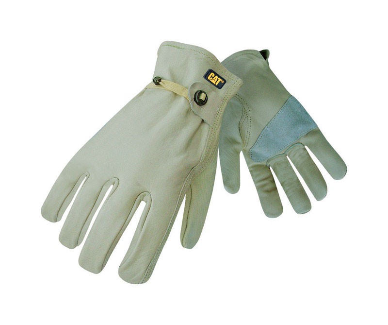 Caterpillar CAT012110J Tan Men's Cowhide Leather Palm Gunn Cut Driver Gloves XL