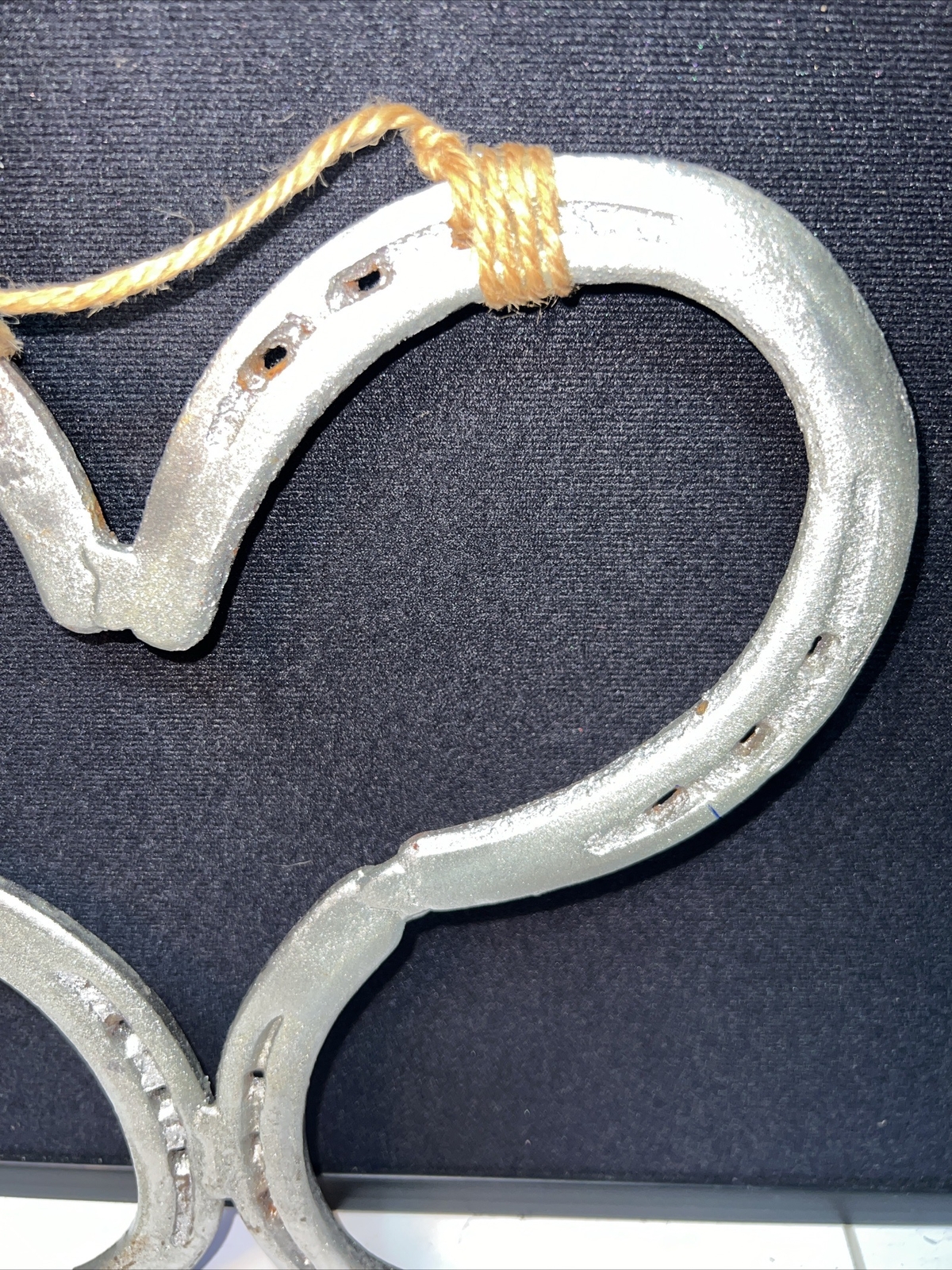 Welded Horseshoe Heart Artwork Love Western Wall Decor Ranch Horses