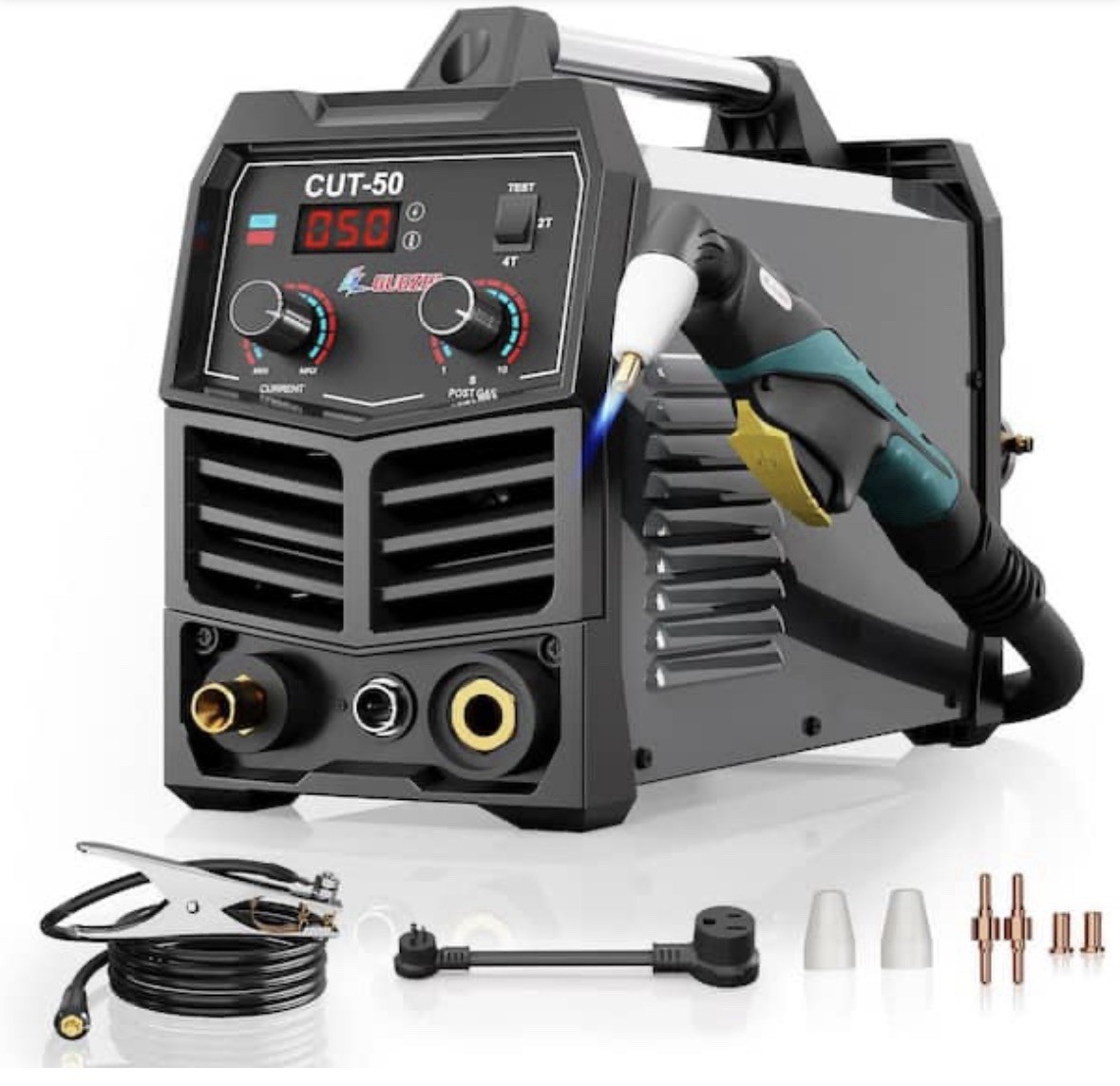 GZ GUOZHI Plasma Cutter, 50 Amp Air Inverter Plasma Cutter, 110V/220V Dual Volta