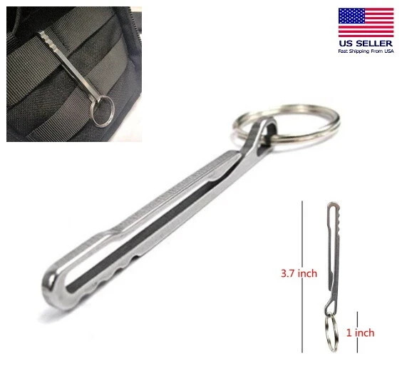 1PC Stainless Steel Hanging Buckle Bag Belt Clip Keychain EDC Quickdraw Key Ring
