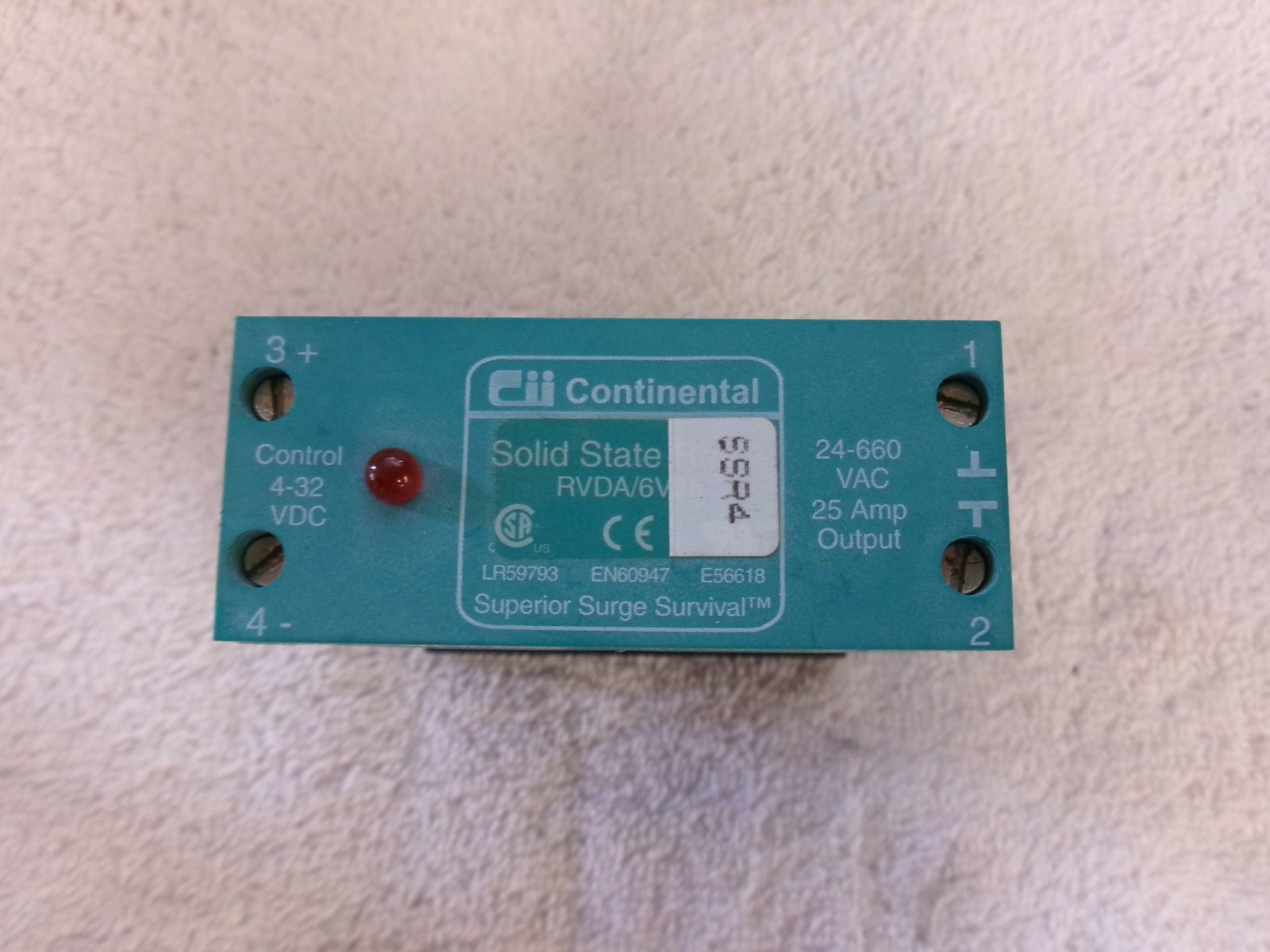 invensys Continental Solid State Relay RV Series       RVDA-6V25