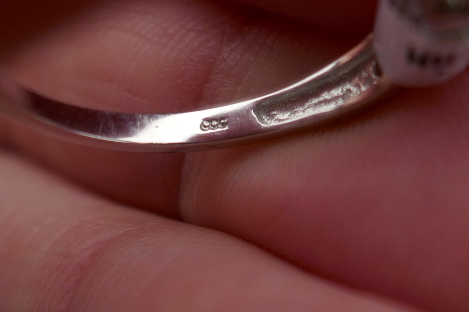 Gorgeous Platinum & Diamond Setting - Size 6.75 / 4.6 Grams